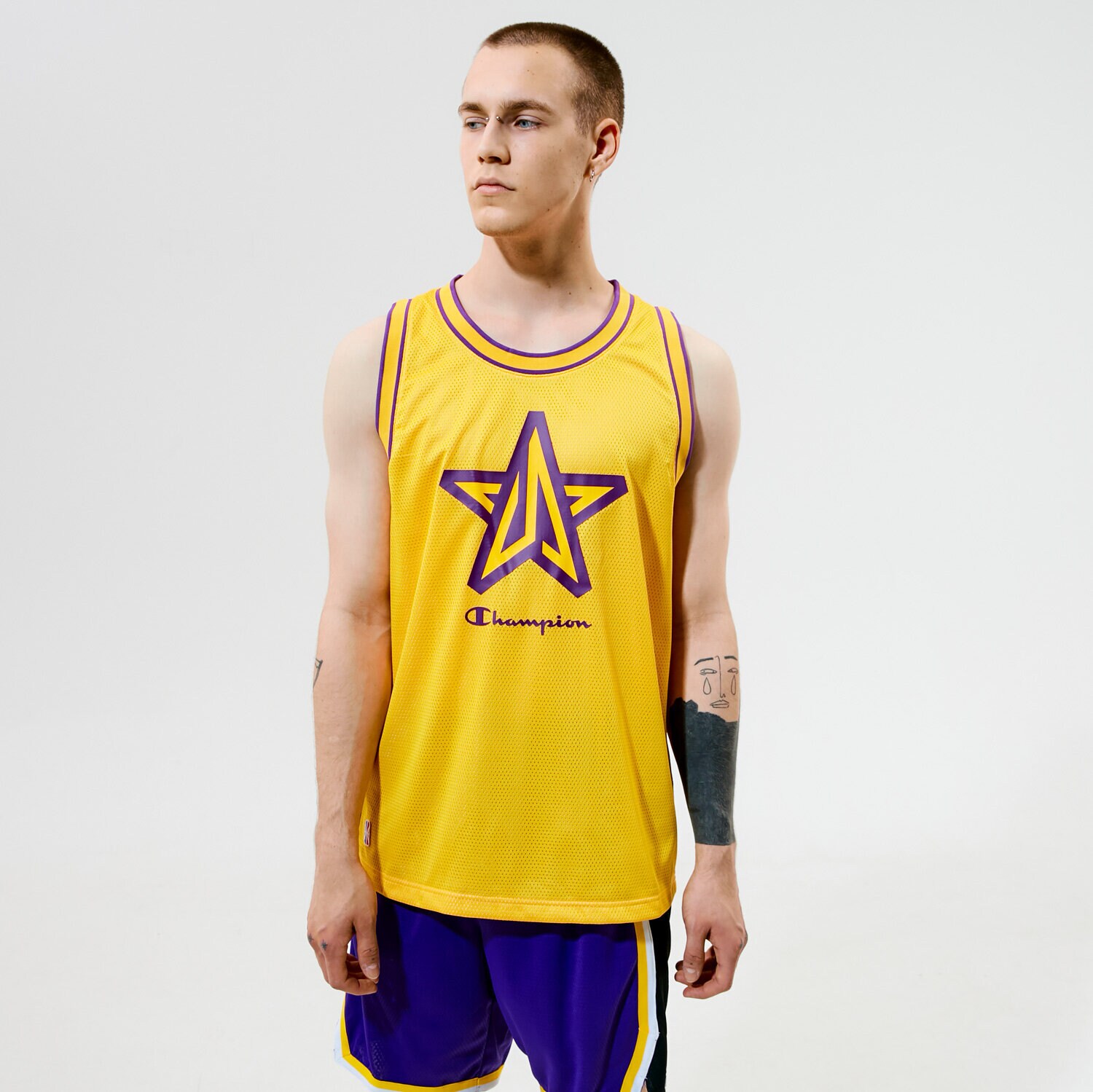 Bărbați tricou CHAMPION TRICOU MAIOU TOP 215016YS022 Galben