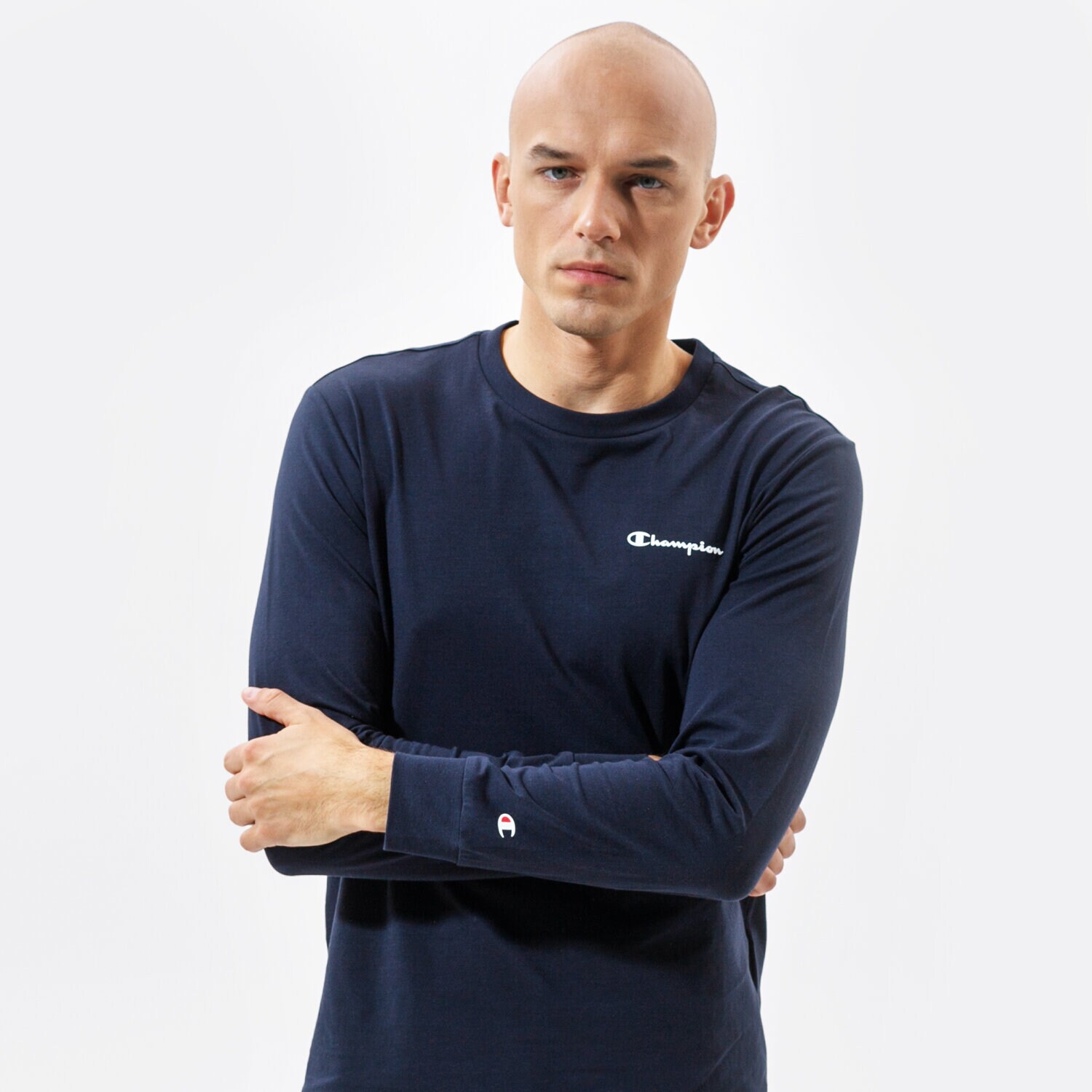 Bărbați tricou CHAMPION TRICOU LONG SLEEVE TRICOU 214157BS501 Bleumarin