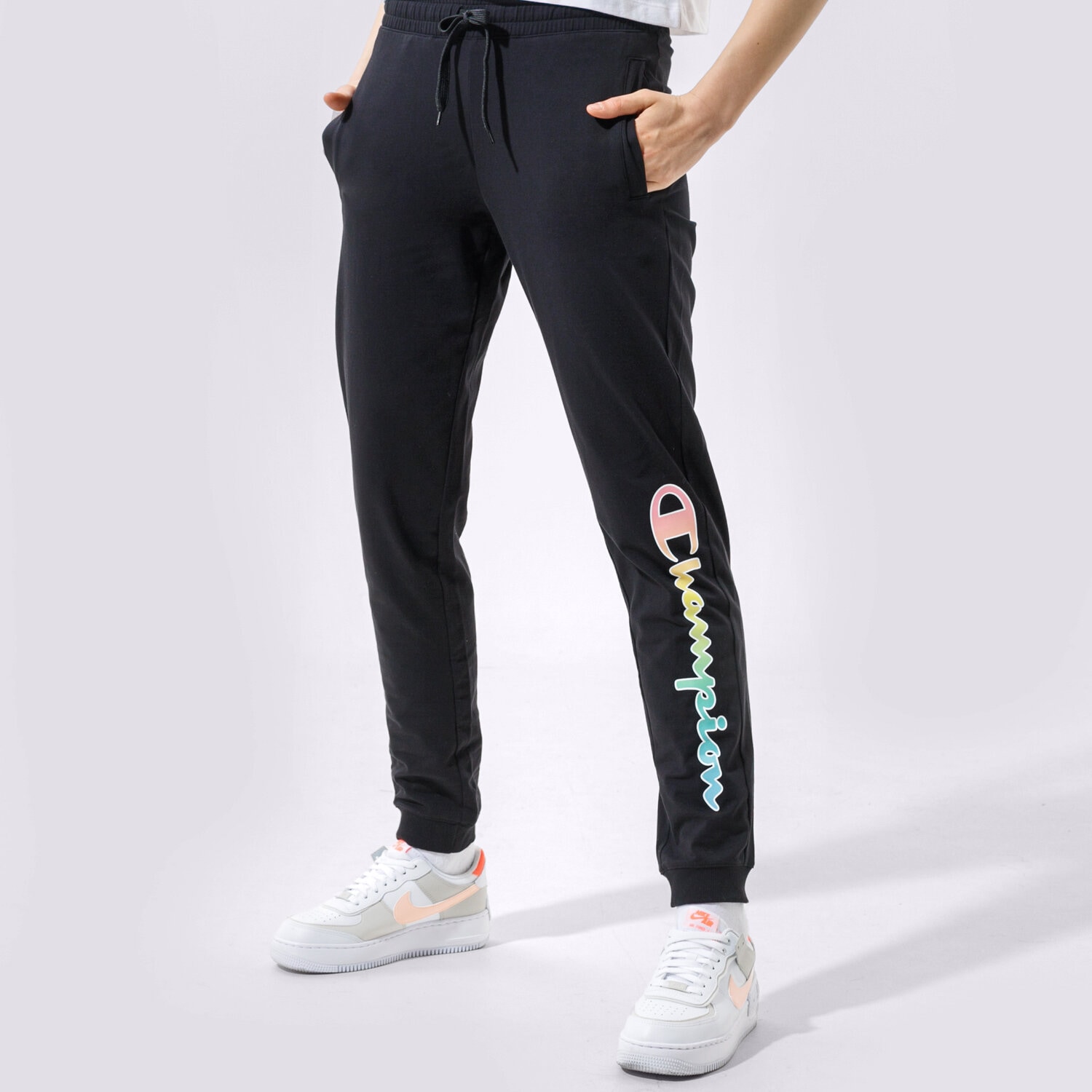 Femei pantaloni CHAMPION PANTALONI  RIB CUFF PANTS 114081KK001 Negru