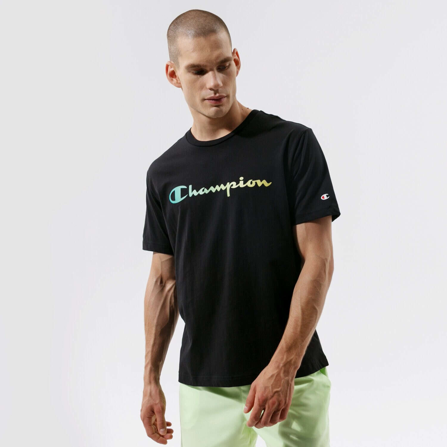 Bărbați tricou CHAMPION TRICOU CREWNECK TRICOU 215791KK001 Negru