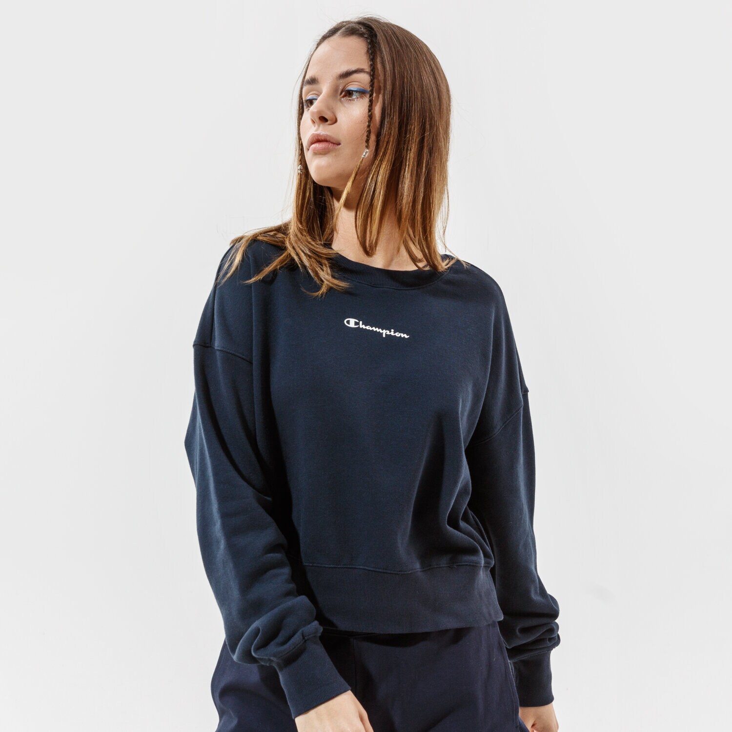 Femei bluză CHAMPION BLUZĂ CREWNECK SWEATSHIRT 112588BS501 Bleumarin