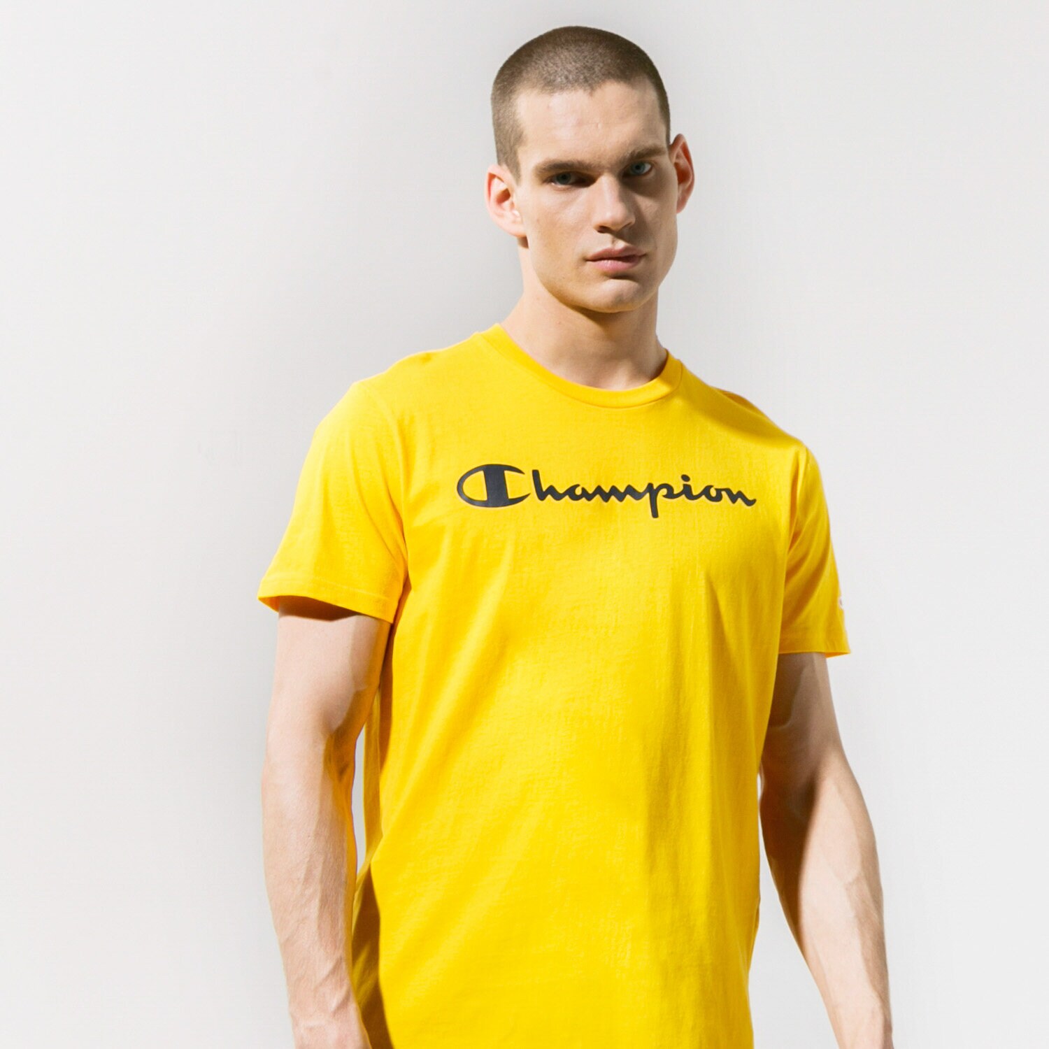 Bărbați tricou CHAMPION TRICOU CREWNECK TRICOU 216957YS058 Galben