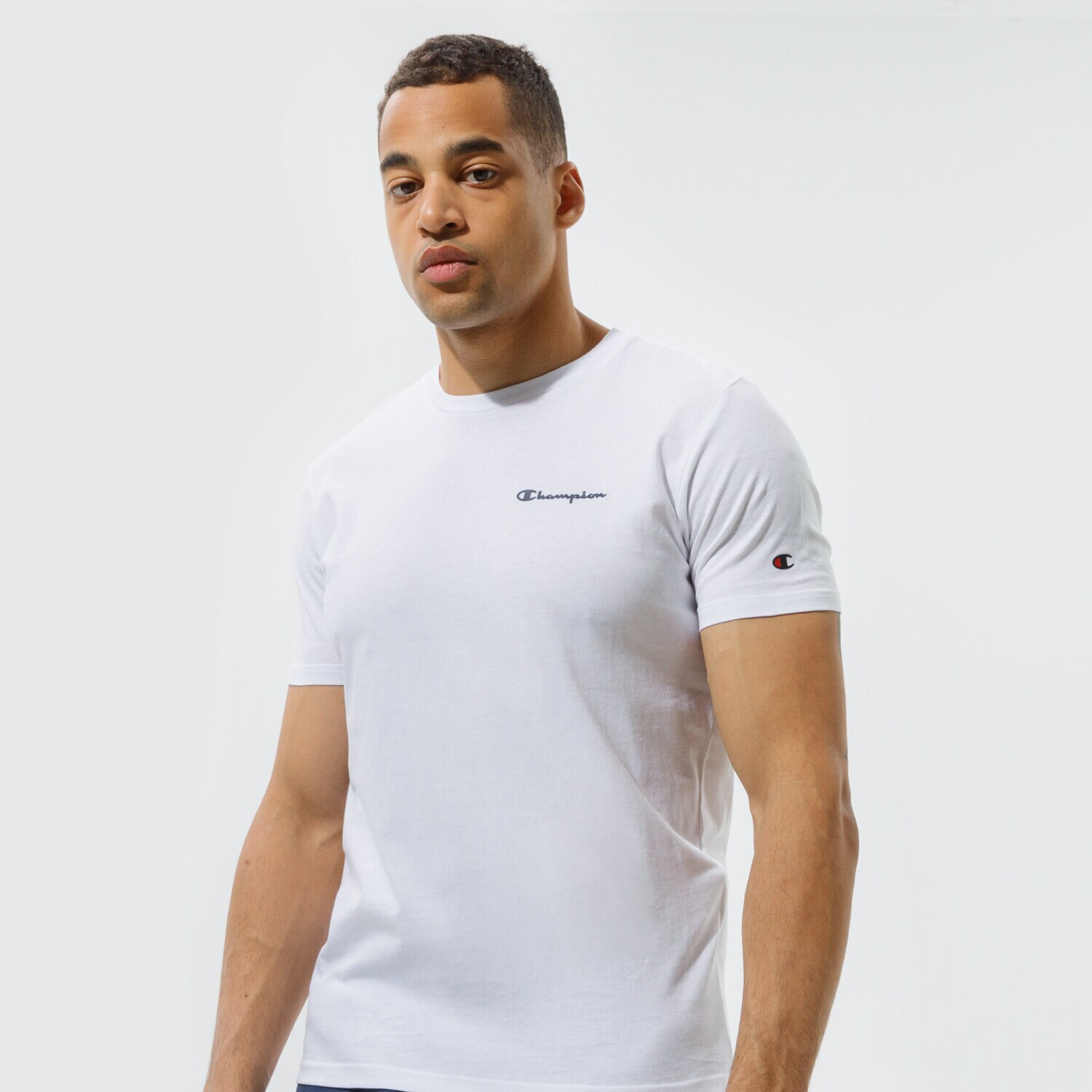 Bărbați tricou CHAMPION TRICOU CREWNECK TRICOU 214153WW001 Alb