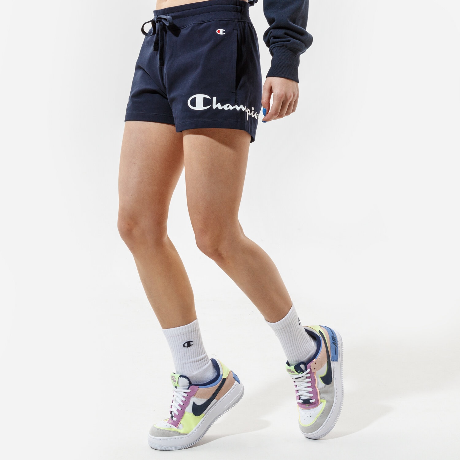 Femei pantaloni scurți CHAMPION PANTALONI SCURȚI SHORTS 112622BS501 Bleumarin