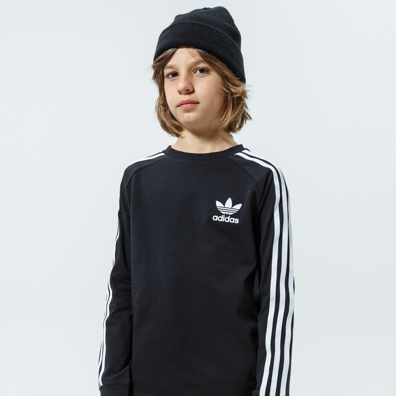 Copii tricou ADIDAS TRICOU 3STRIPES LS MM FM5656 Negru
