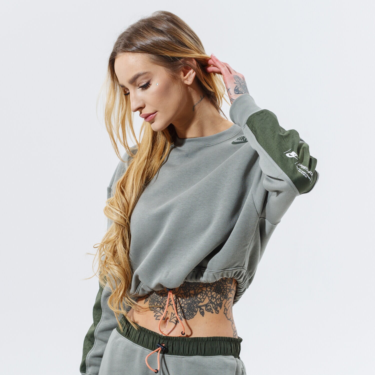Femei bluză NIKE BLUZĂ W NSW CREW FLC UU DD3603-320 Gri
