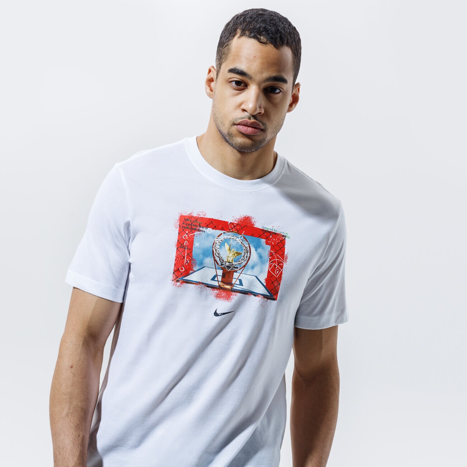 Bărbați tricou NIKE TRICOU M NK DRY OC PHOTO SS TEE DB5991-100 Alb