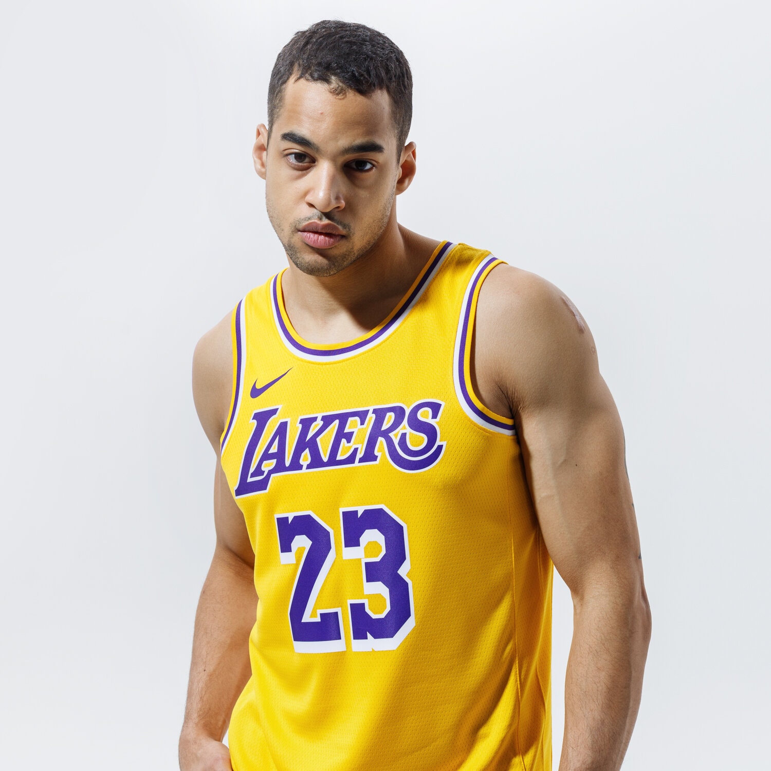 Bărbați tricou JORDAN MAIOU LAKERS JAMES SWINGMAN ICON 2020 NBA CW3669-734 Galben