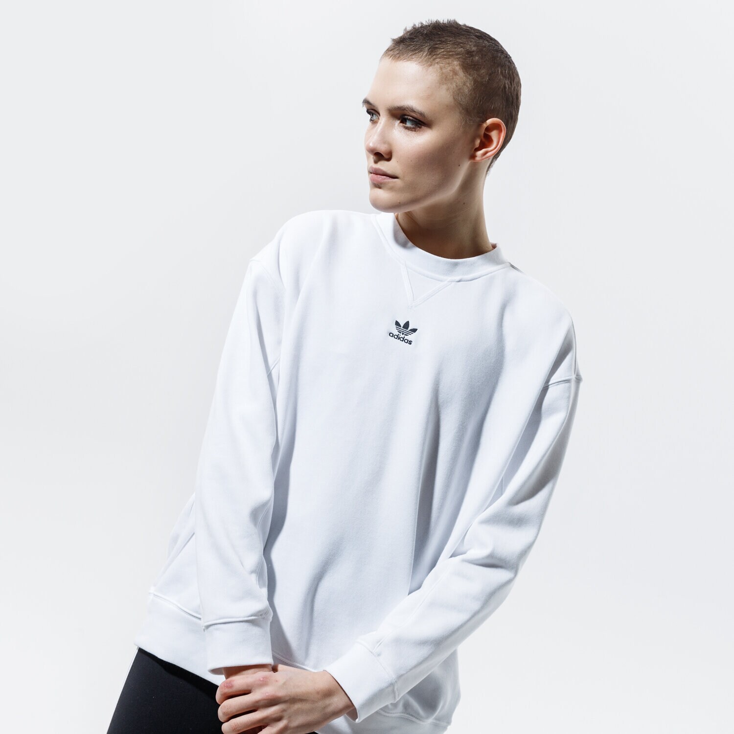 Femei bluză ADIDAS BLUZĂ SWEATSHIRT H45584 Alb