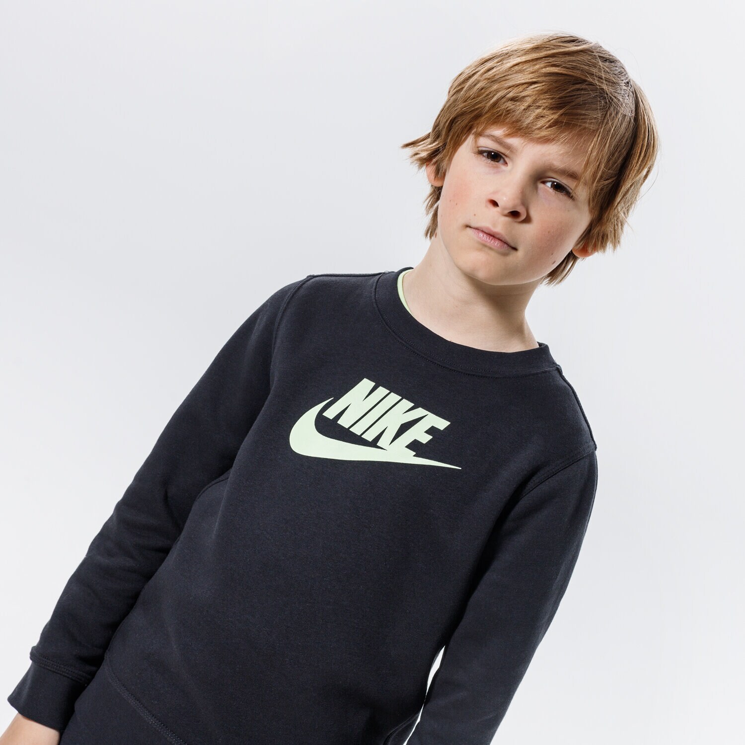Copii bluză NIKE BLUZĂ SPORTSWEAR CLUB FLEECE BOY CV9297-013 Negru