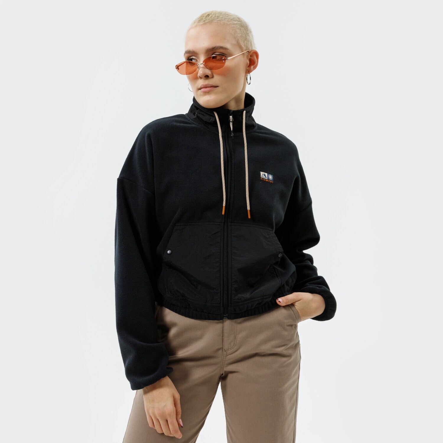 Femei bluză ELEMENT BLUZĂ OSLO ZIP POLAR Z3WAA43732 Negru