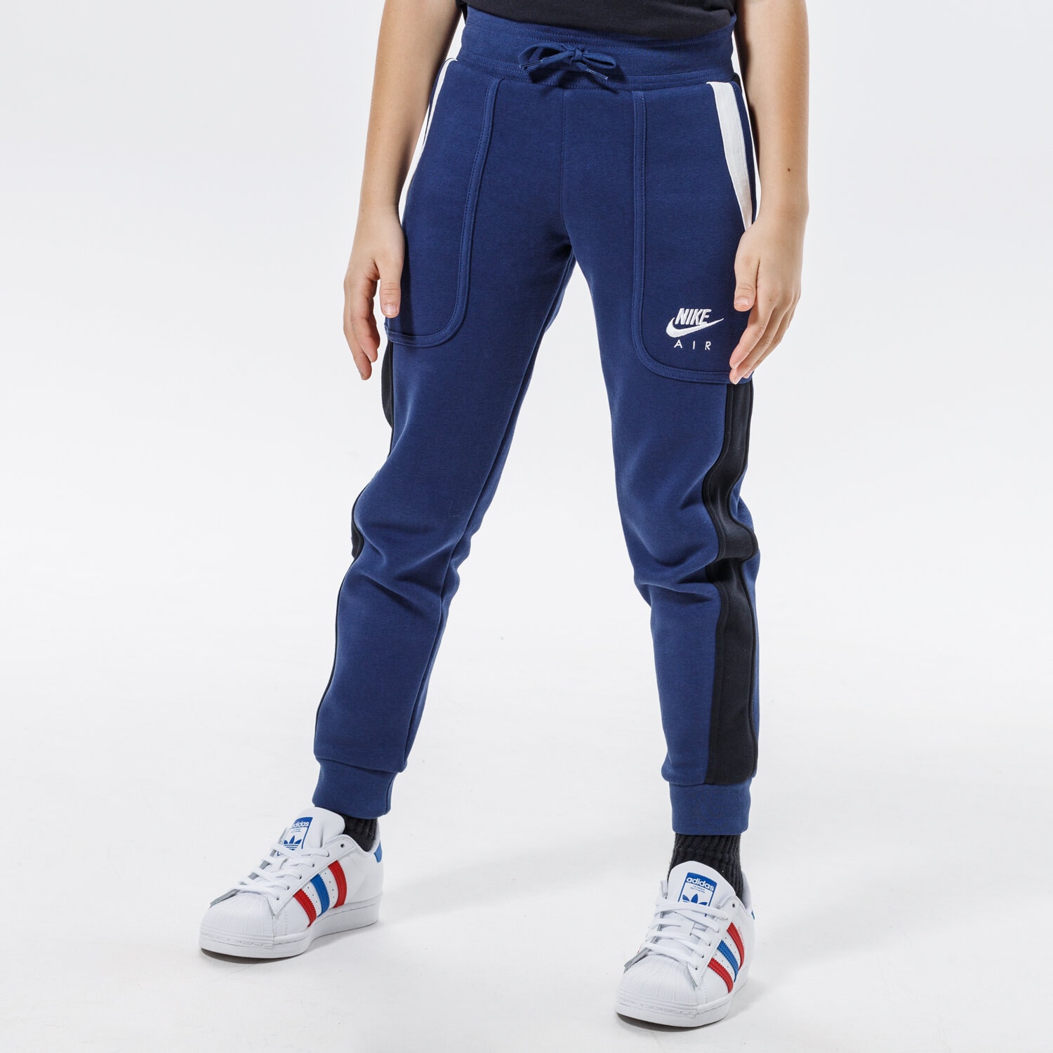 Pantaloni pentru copii NIKE PANTALONI AIR BOY DA0710-410 Bleumarin