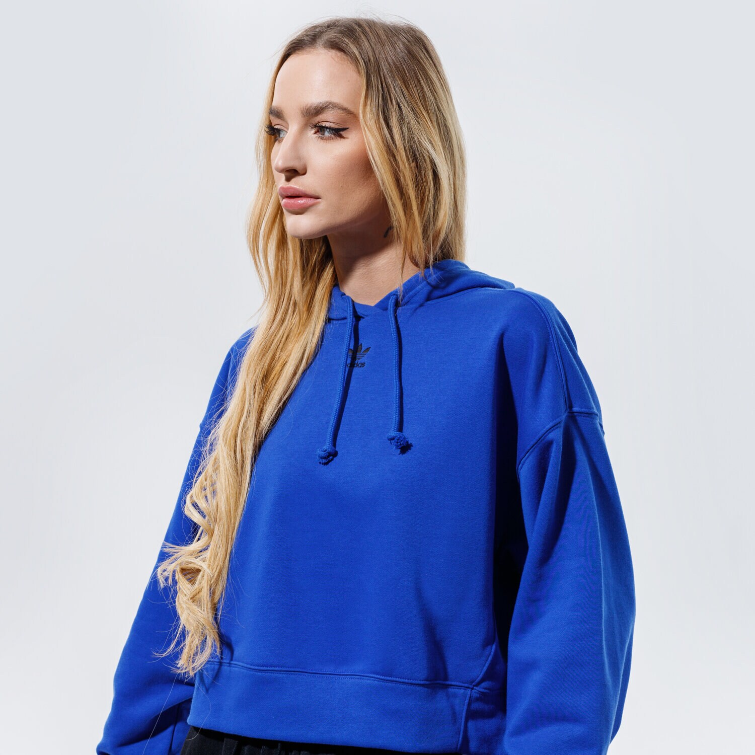 Femei bluză ADIDAS BLUZĂ CU GLUGĂ HOODIE GN4773 Albastru