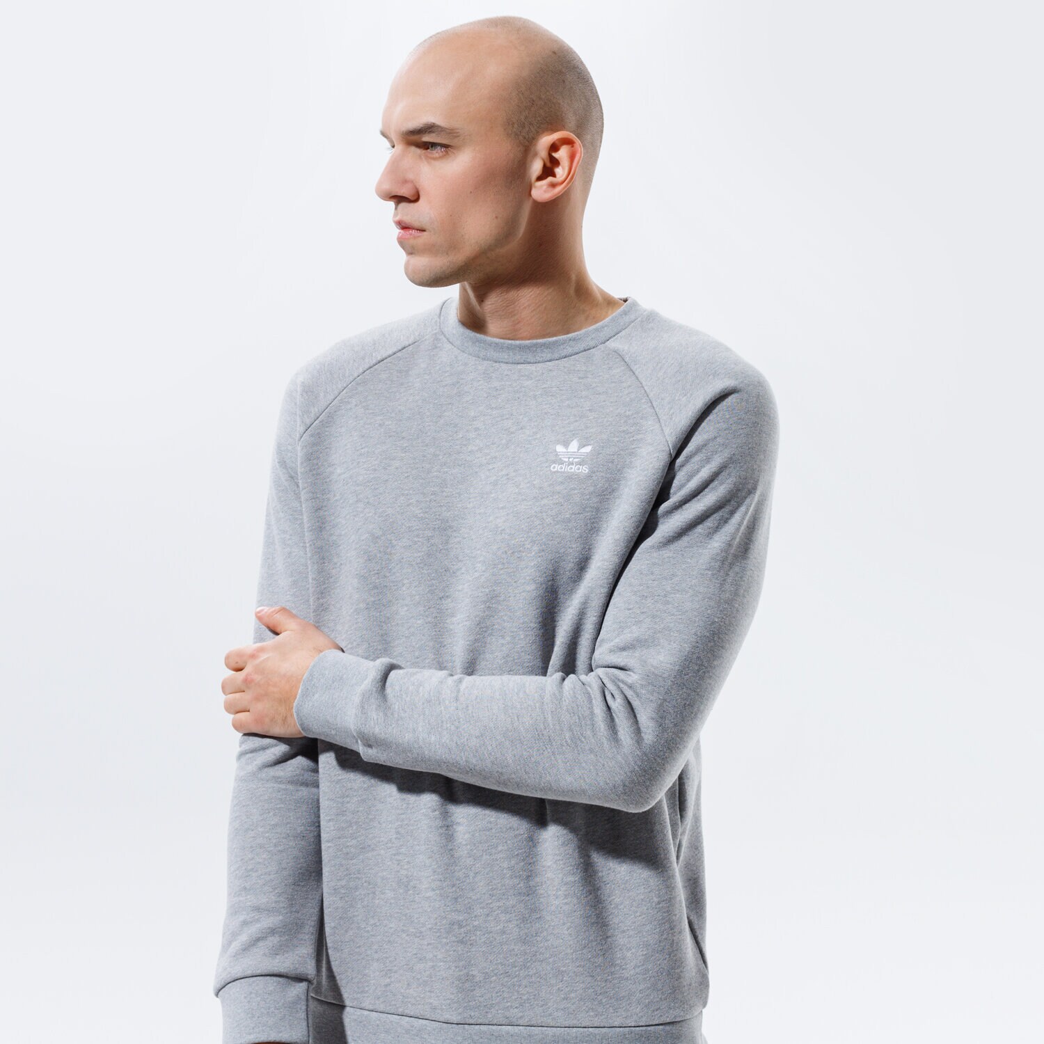 Bărbați bluză ADIDAS BLUZĂ ESSENTIAL CREW DV1642 Gri