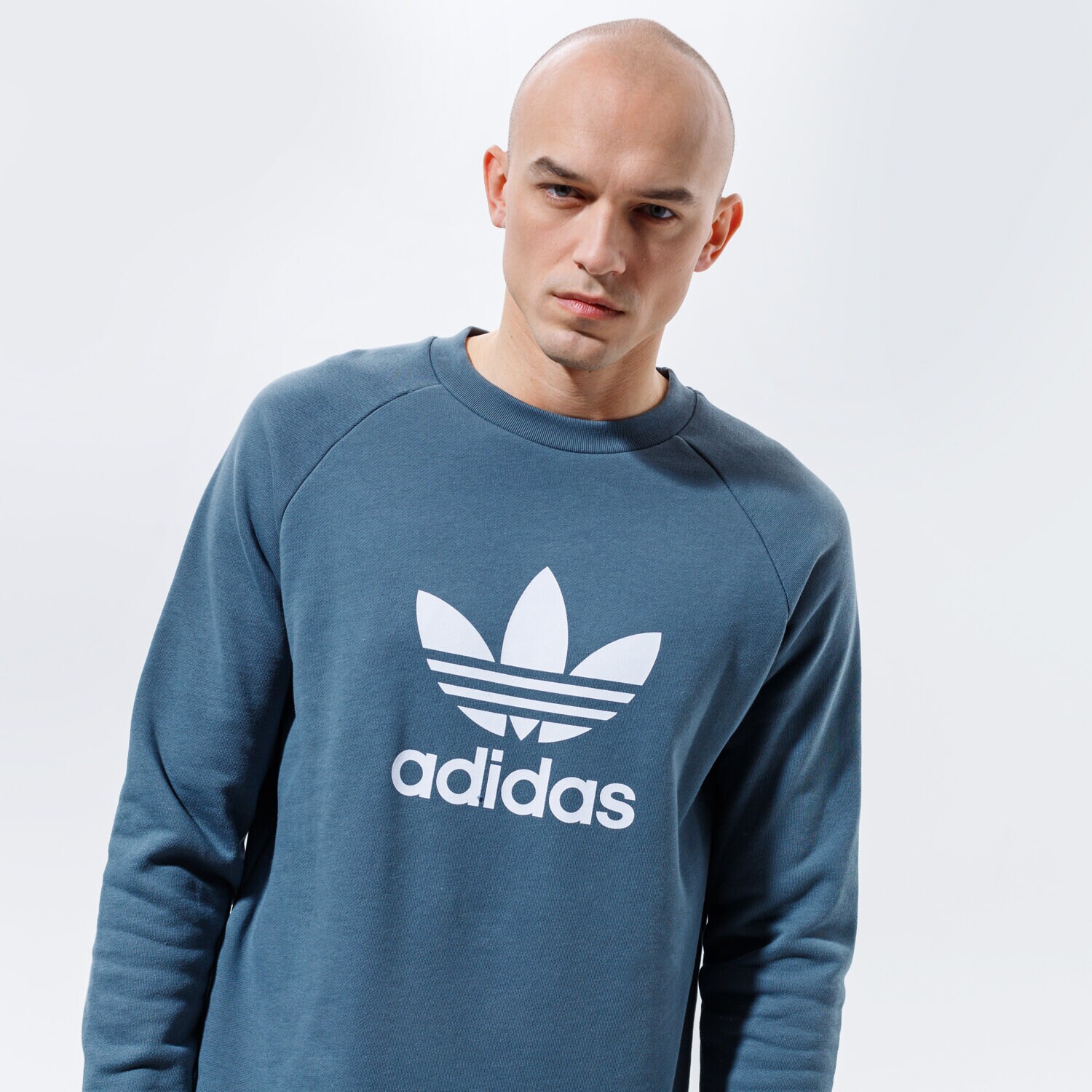 Bărbați bluză ADIDAS BLUZĂ TREFOIL CREW GN3471 Albastru