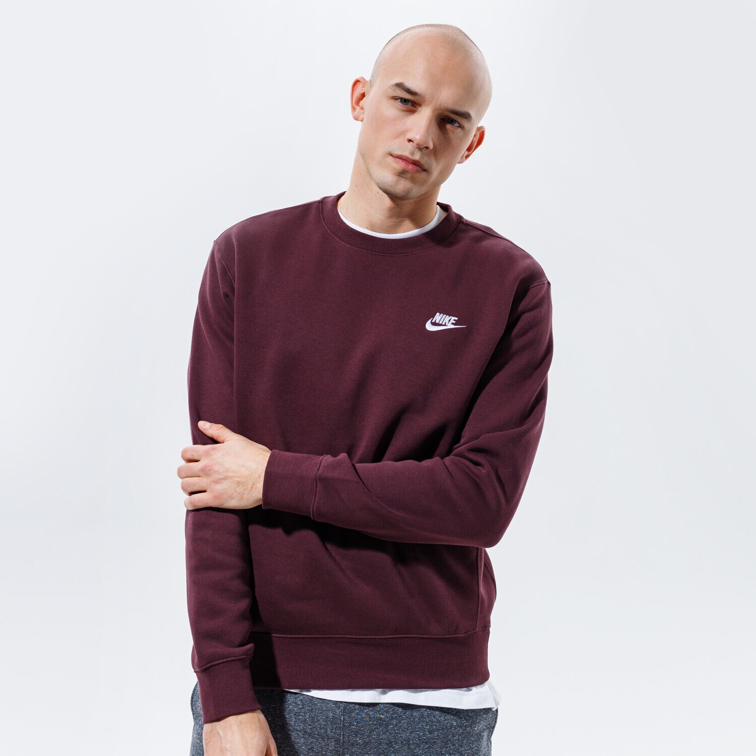 Bărbați bluză NIKE BLUZĂ SPORTSWEAR CLUB BV2662-263 Bordo