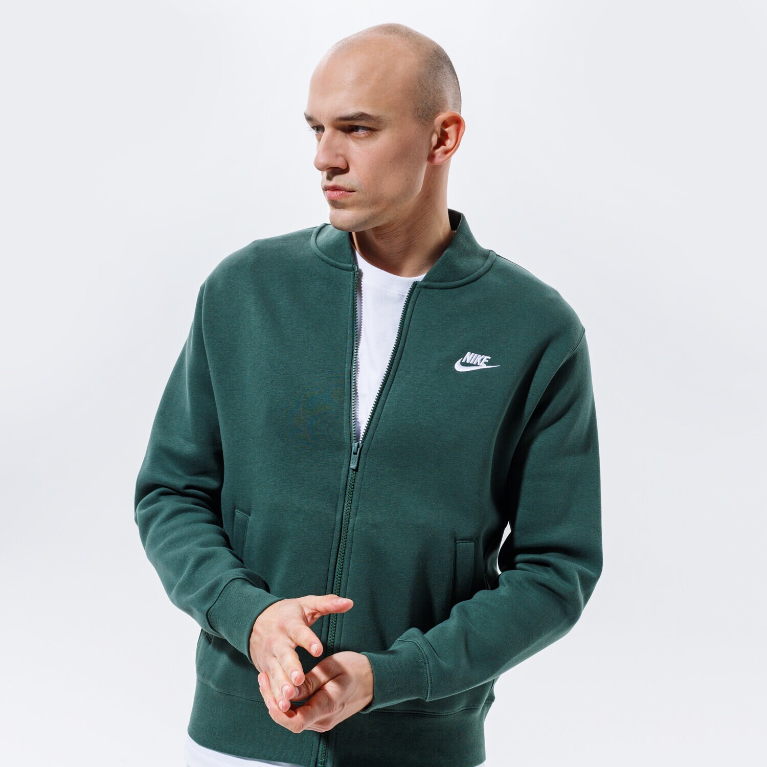 Bărbați bluză NIKE BLUZĂ SPORTSWEAR CLUB FLEECE BV2686-337 Kaki