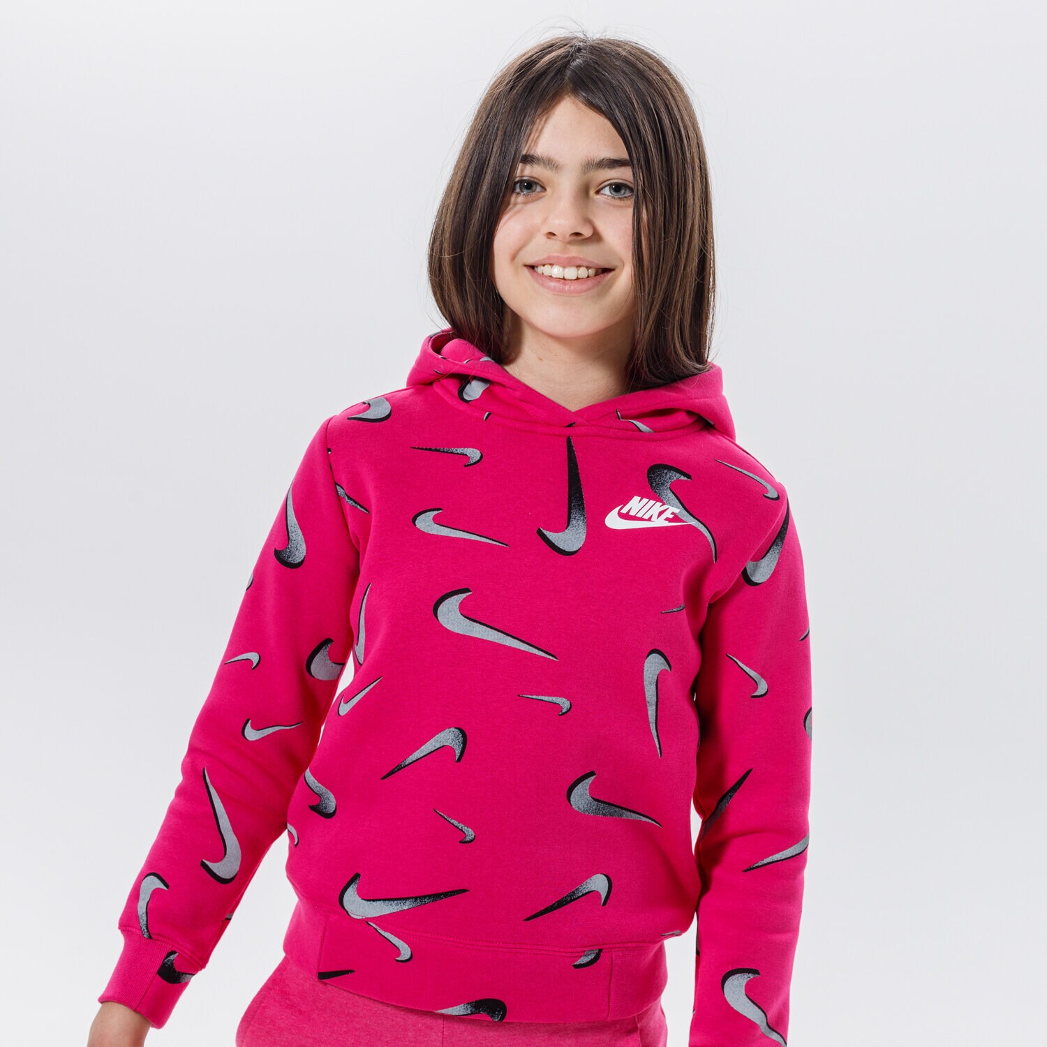 Copii bluză NIKE BLUZĂ CU GLUGĂ SPORTSWEAR GIRL DC3429-675 Roz