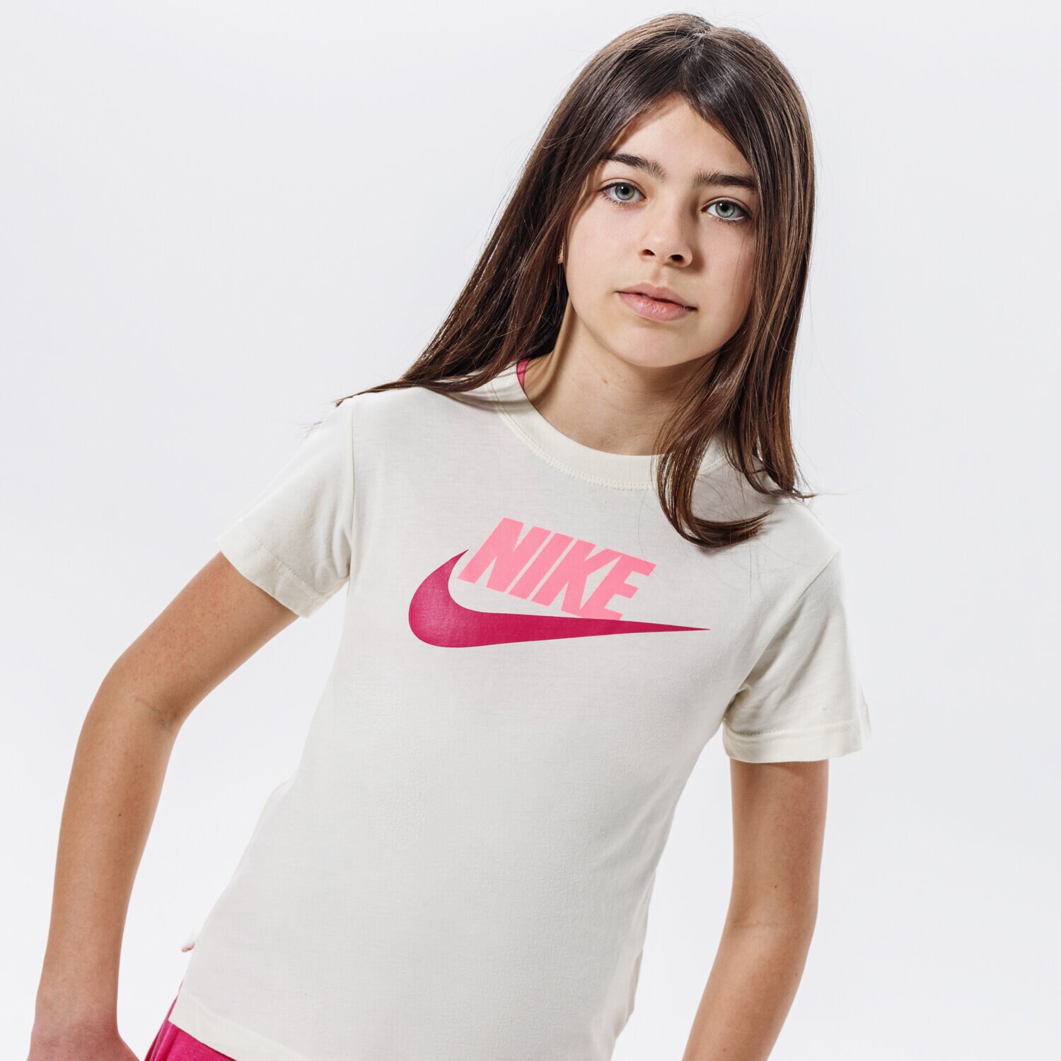 Copii tricou NIKE TRICOU SPORTSWEAR GIRL AR5088-113 Alb
