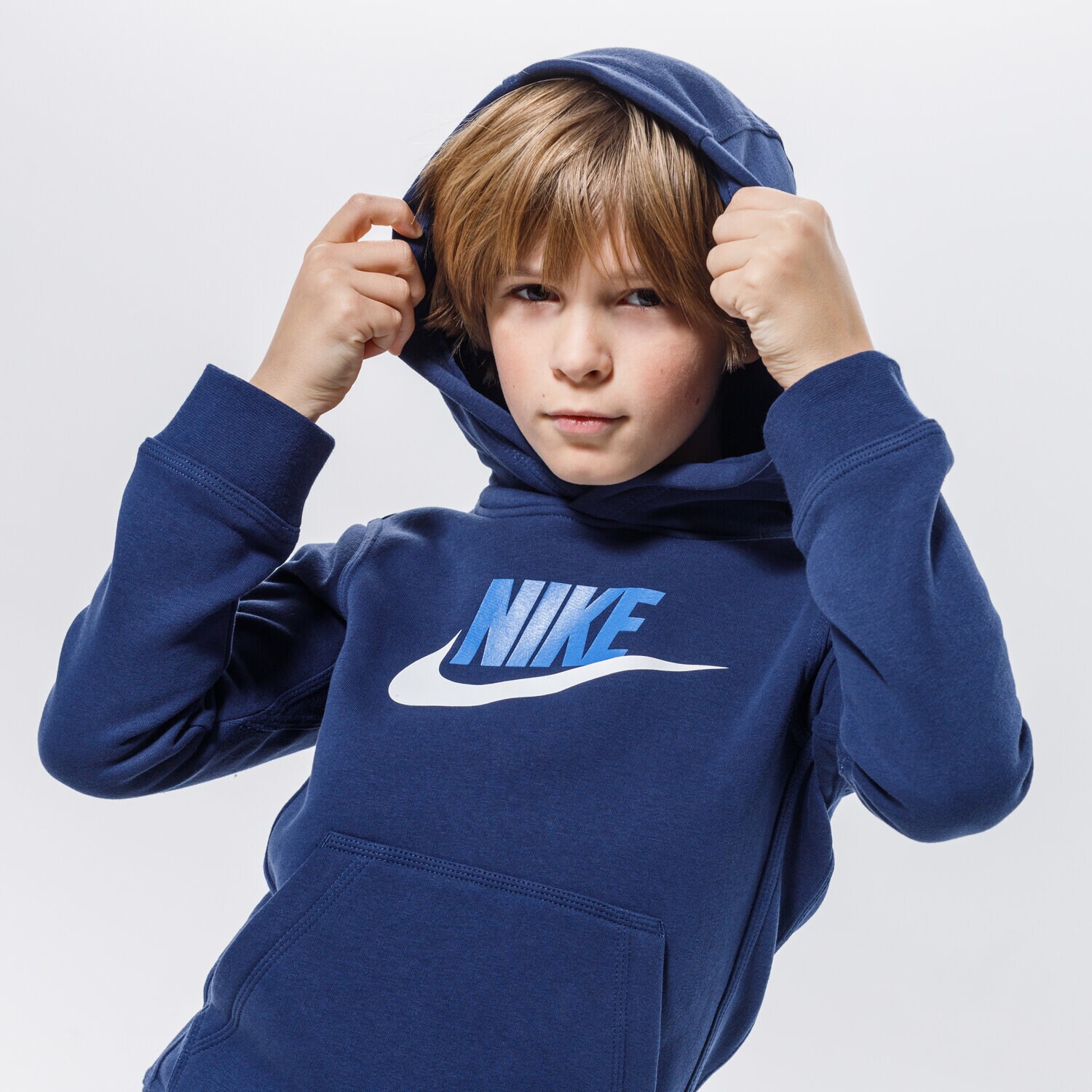 Copii bluză NIKE BLUZĂ CU GLUGĂ SPORTSWEAR BOY CJ7861-410 Bleumarin