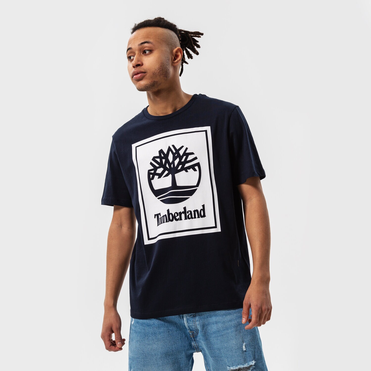 Bărbați tricou TIMBERLAND TRICOU YC SS STACK LOGO TEE TB0A2AJ1U101 Bleumarin