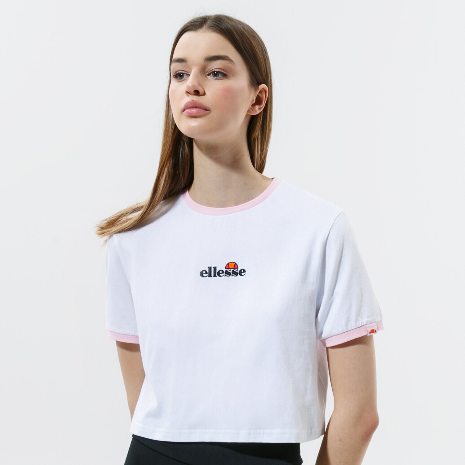 Femei tricou ELLESSE TRICOU DERLA CROP TRICOU WHT SGJ11884908 Alb