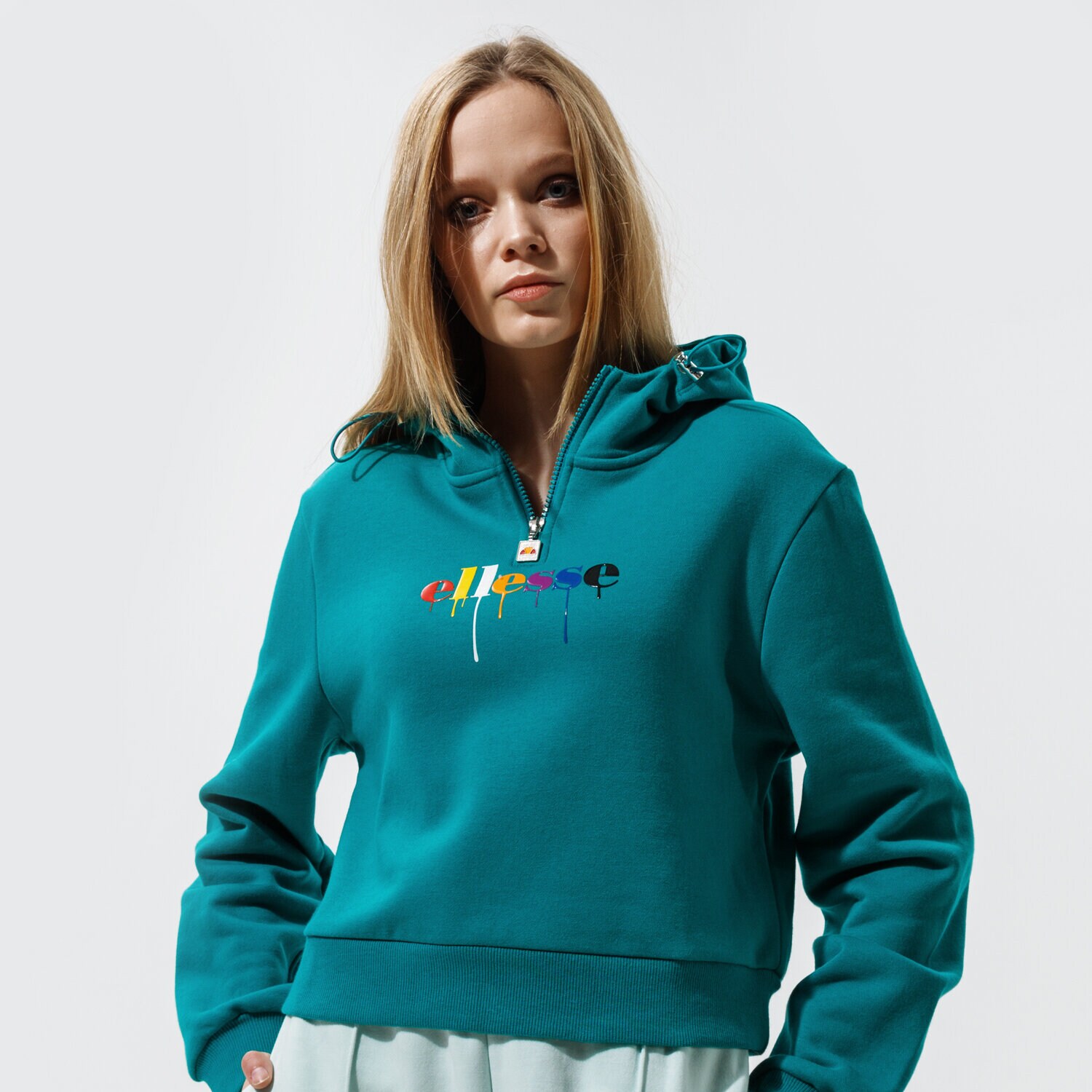 Femei bluză ELLESSE BLUZĂ CU GLUGĂ TOMA OH HOODY GREEN SGI11090503 Verde