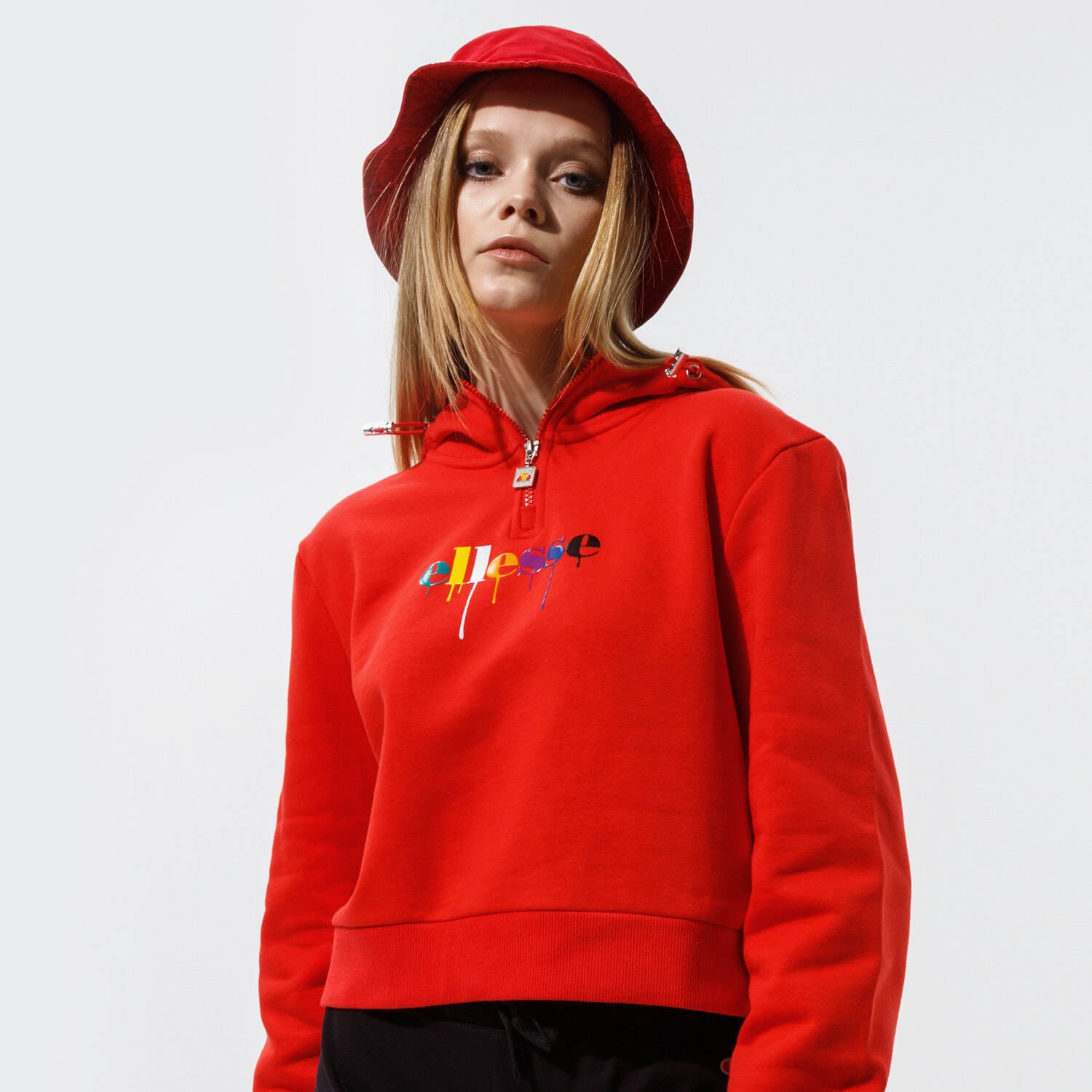 Femei bluză ELLESSE BLUZĂ CU GLUGĂ TOMA OH HOODY RED SGI11090823 Roșu