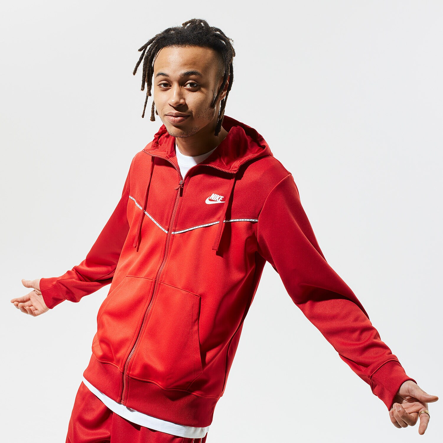 Bărbați bluză NIKE BLUZĂ CU GLUGĂ SPORTSWEAR CZ7822-687 Roșu