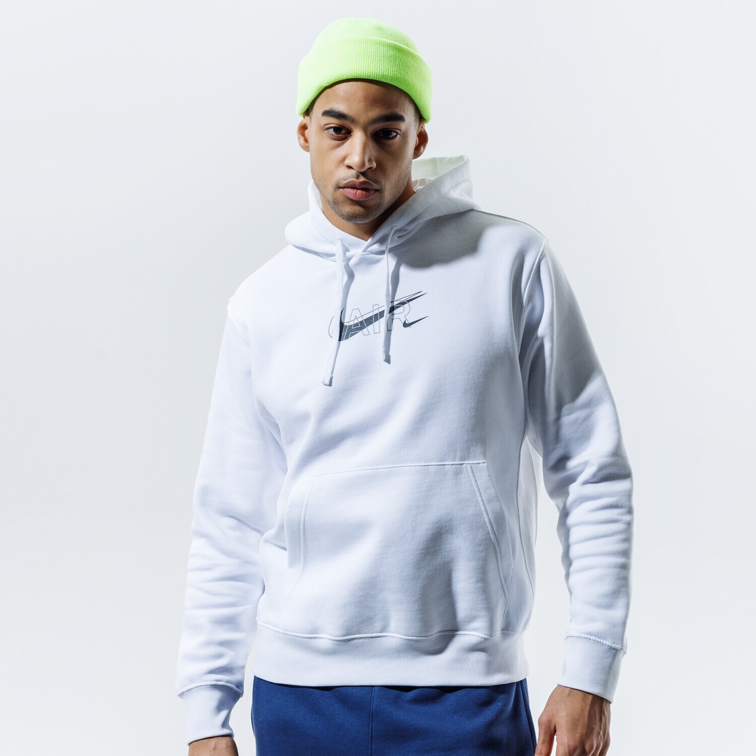 Bărbați bluză NIKE BLUZĂ CU GLUGĂ M NSW HOODIE PO AIR PRNT PACK DD9694-100 Alb
