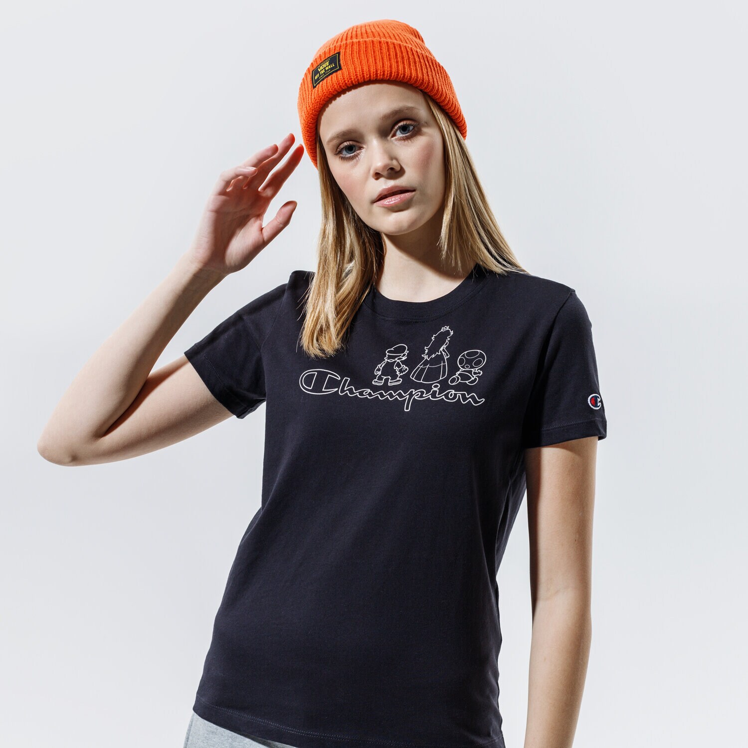 Femei tricou CHAMPION TRICOU CREWNECK TRICOU 114714KK001 Negru