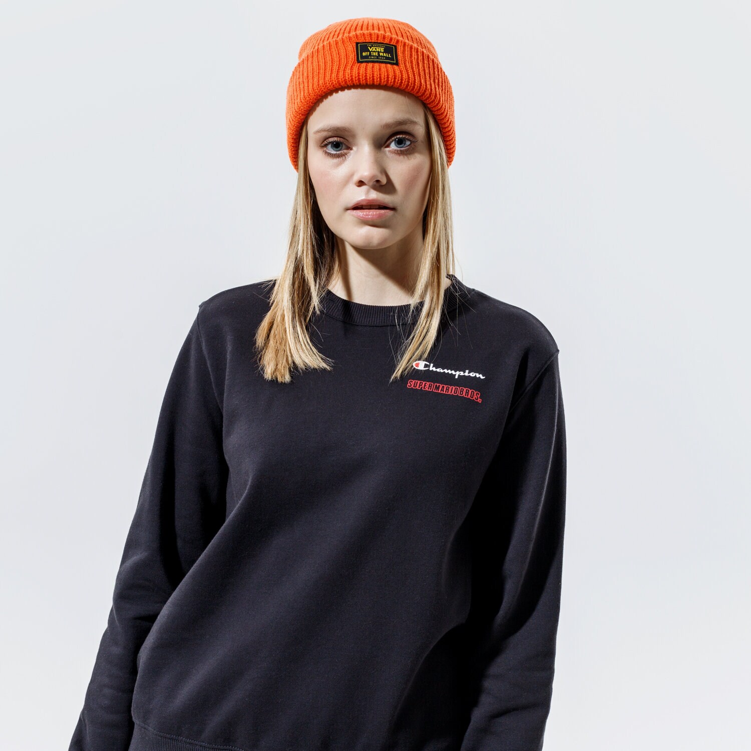 Femei bluză CHAMPION BLUZĂ CREWNECK SWEATSHIRT 114712KK001 Negru