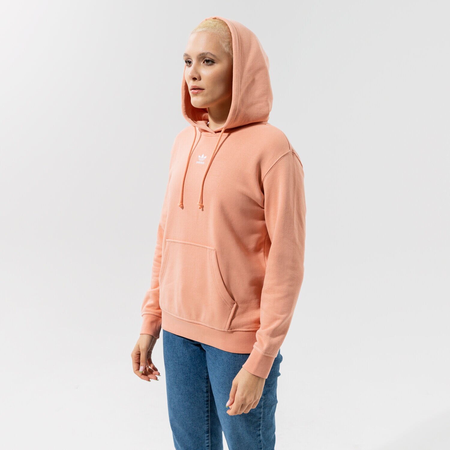 Femei bluză ADIDAS BLUZĂ CU GLUGĂ HOODIE H06620 Roz