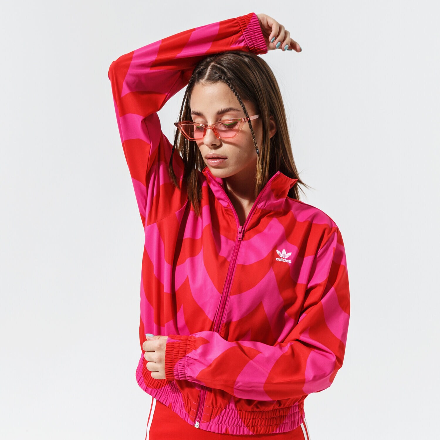 Femei bluză ADIDAS BLUZĂ TRACK TOP H20484 Roz