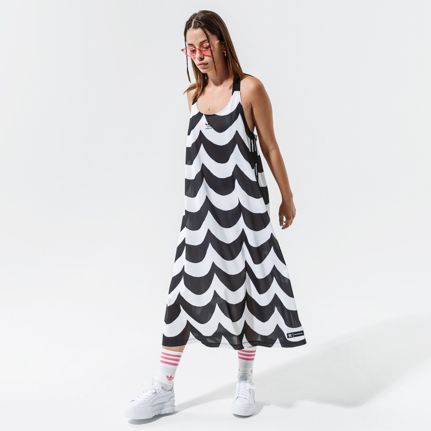 Femei rochii și fuste ADIDAS ROCHIE MAIOU TRENINGS H20489 Negru