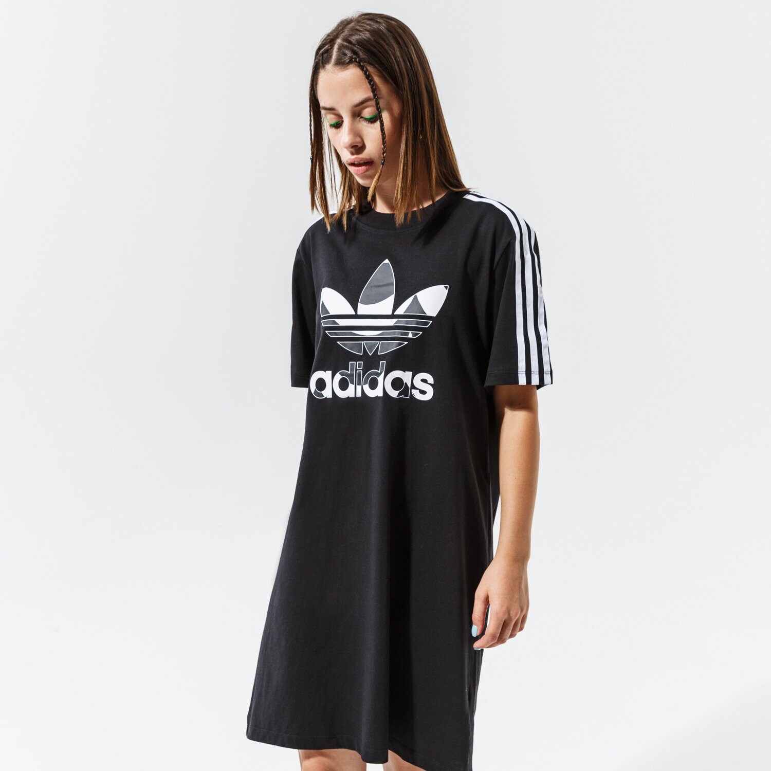Femei rochii și fuste ADIDAS ROCHIE TEE TRENINGS H20487 Negru