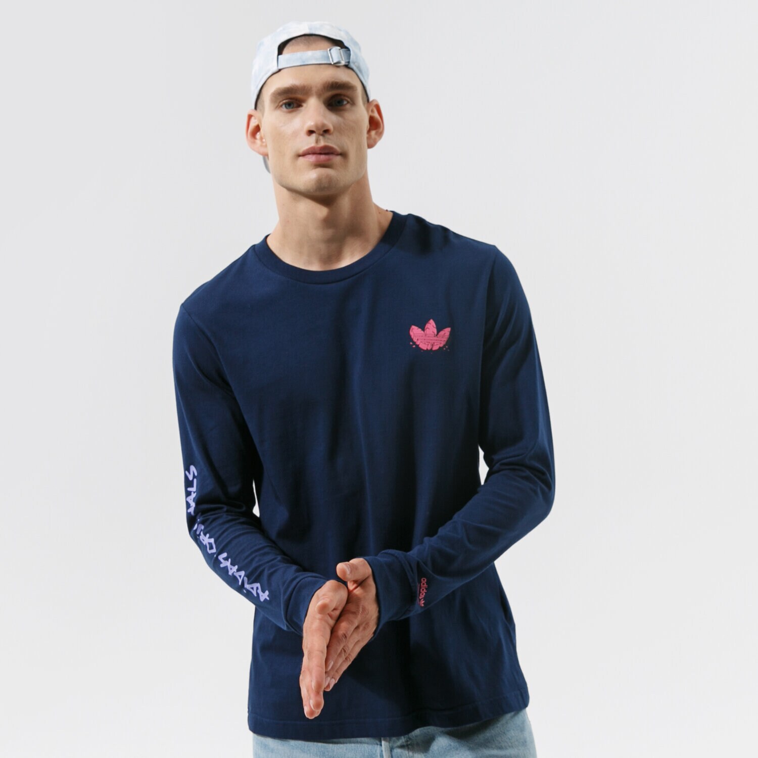 Bărbați tricou ADIDAS TRICOU 5 AS LS H13442 Bleumarin