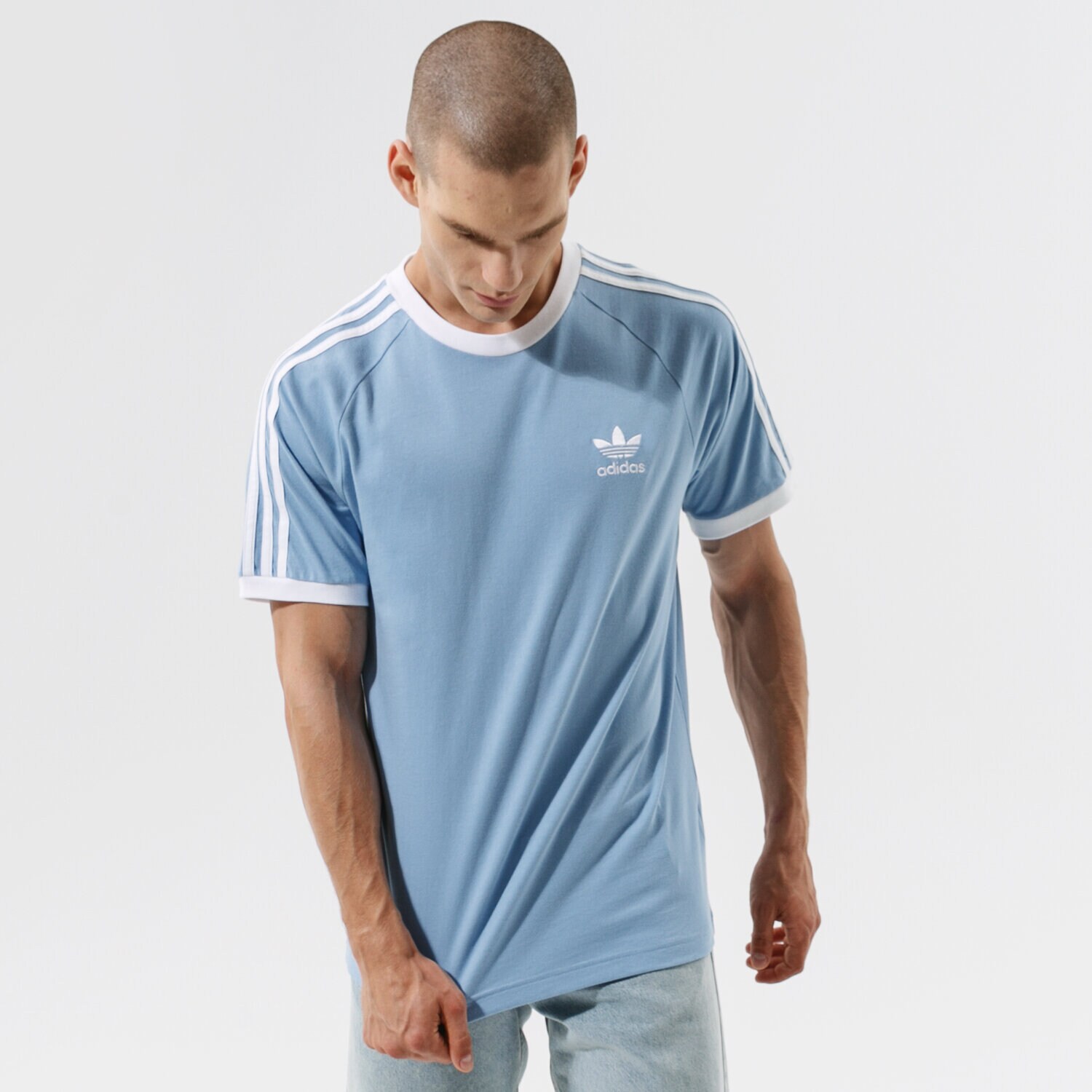 Bărbați tricou ADIDAS TRICOU 3-STRIPES TEE H37759 Albastru