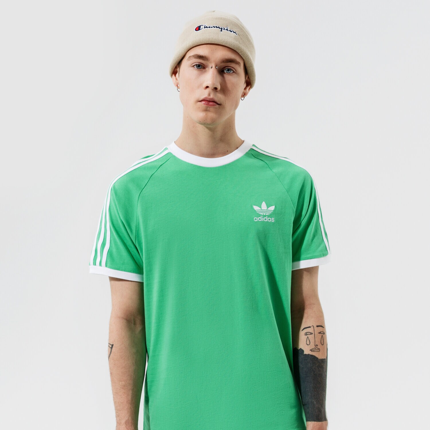 Bărbați tricou ADIDAS TRICOU 3-STRIPES TEE H37758 Verde