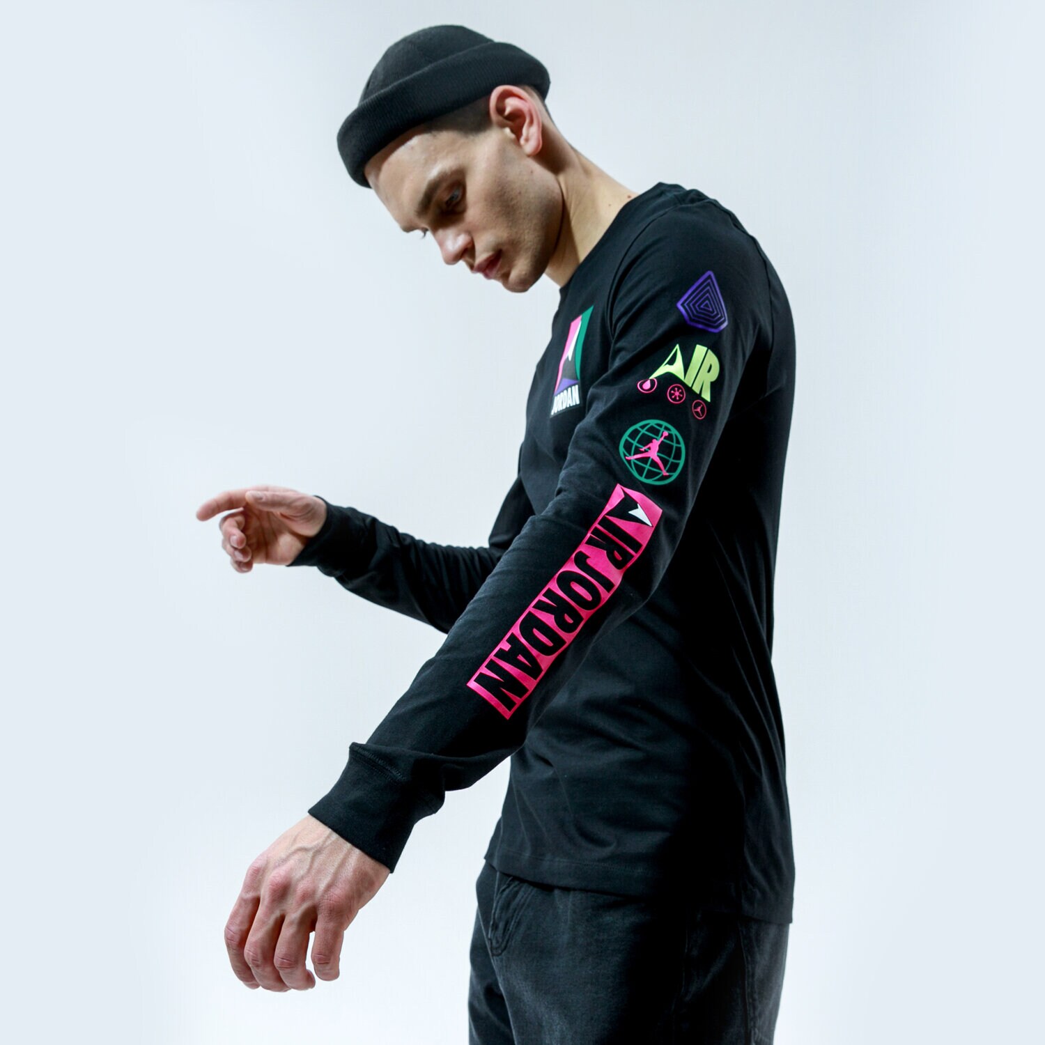 Bărbați tricou JORDAN TRICOU MOUNTAINSIDE CT3694-010 Negru