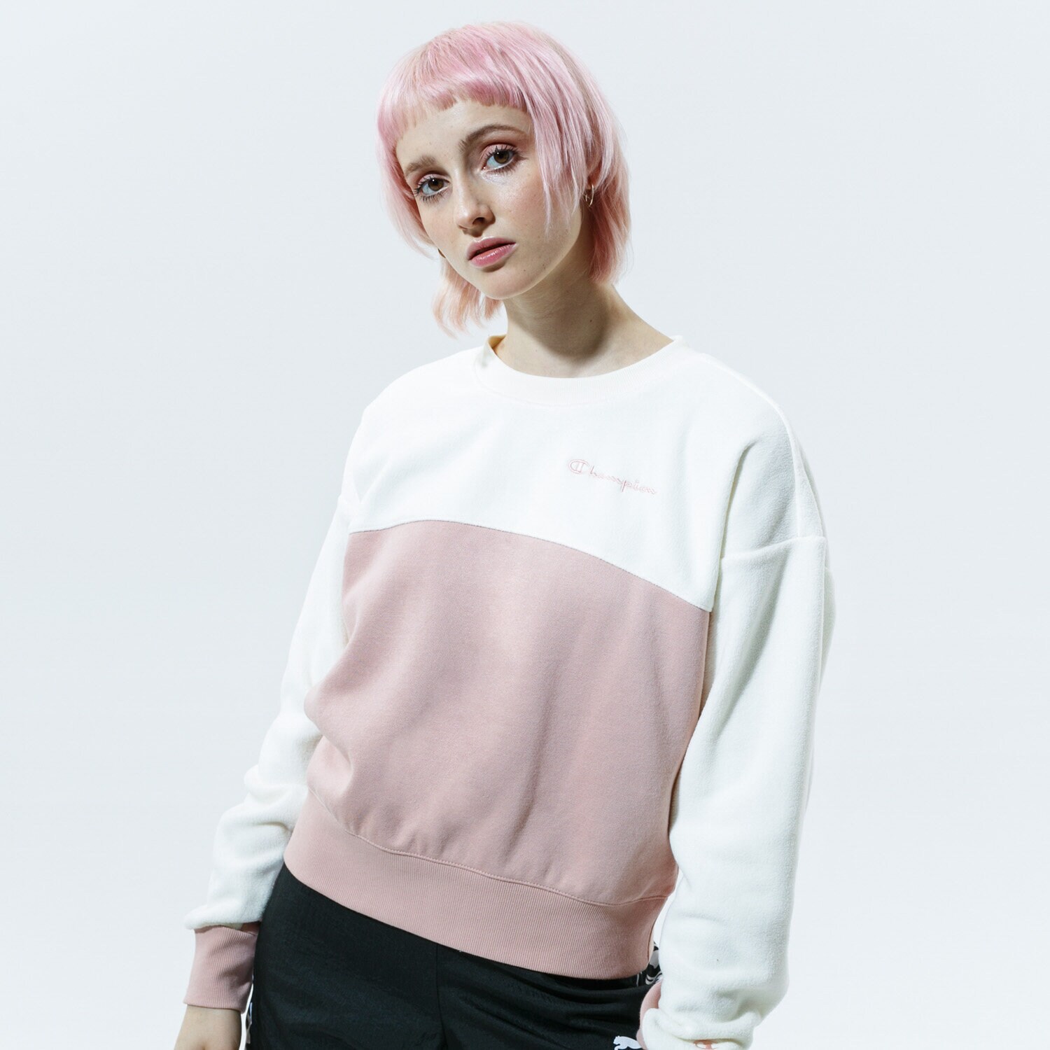 Femei bluză CHAMPION BLUZĂ CREWNECK SWEATER 113232PS144 Bej