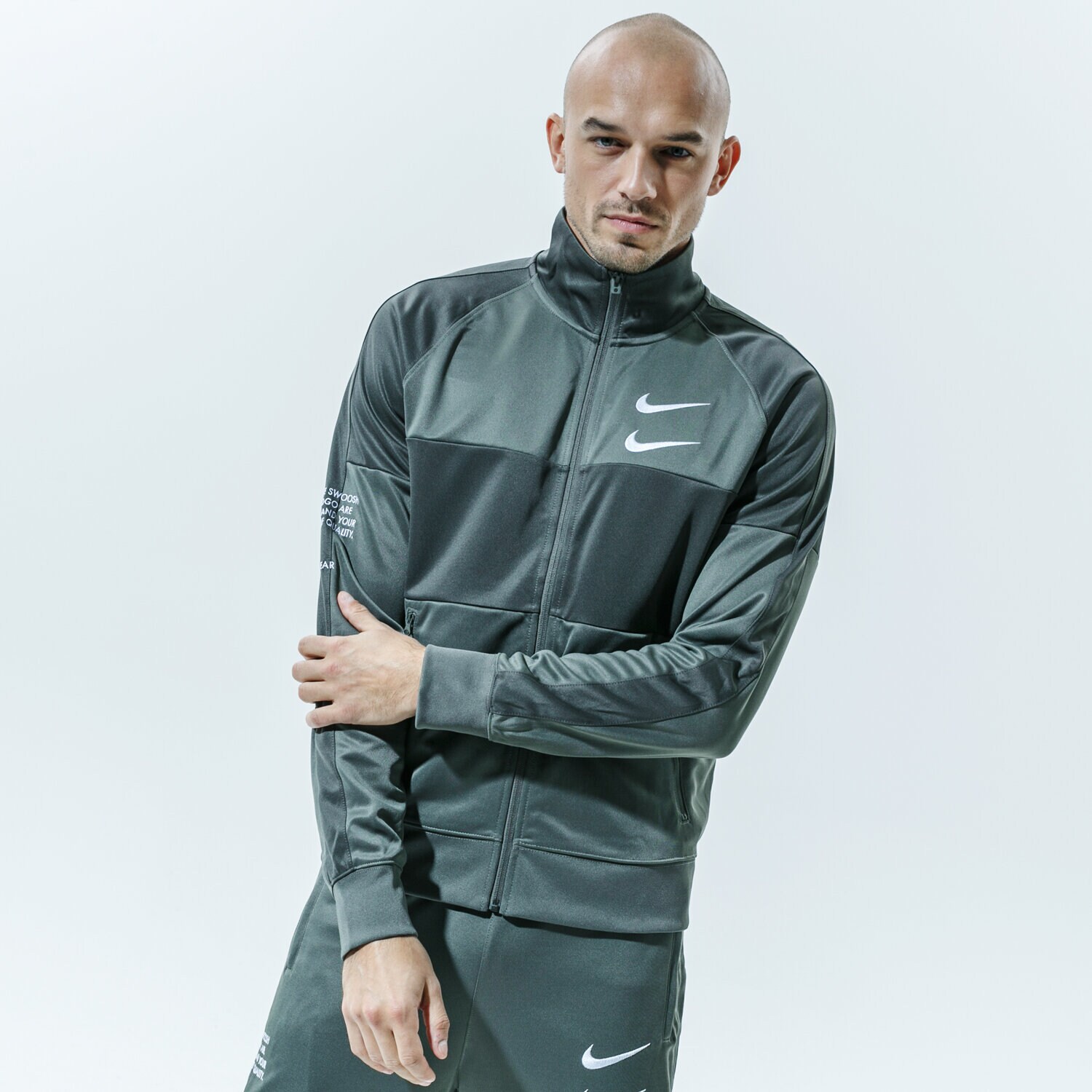 Bărbați bluză NIKE BLUZĂ M NSW SWOOSH JKT PK CU3893-380 Verde