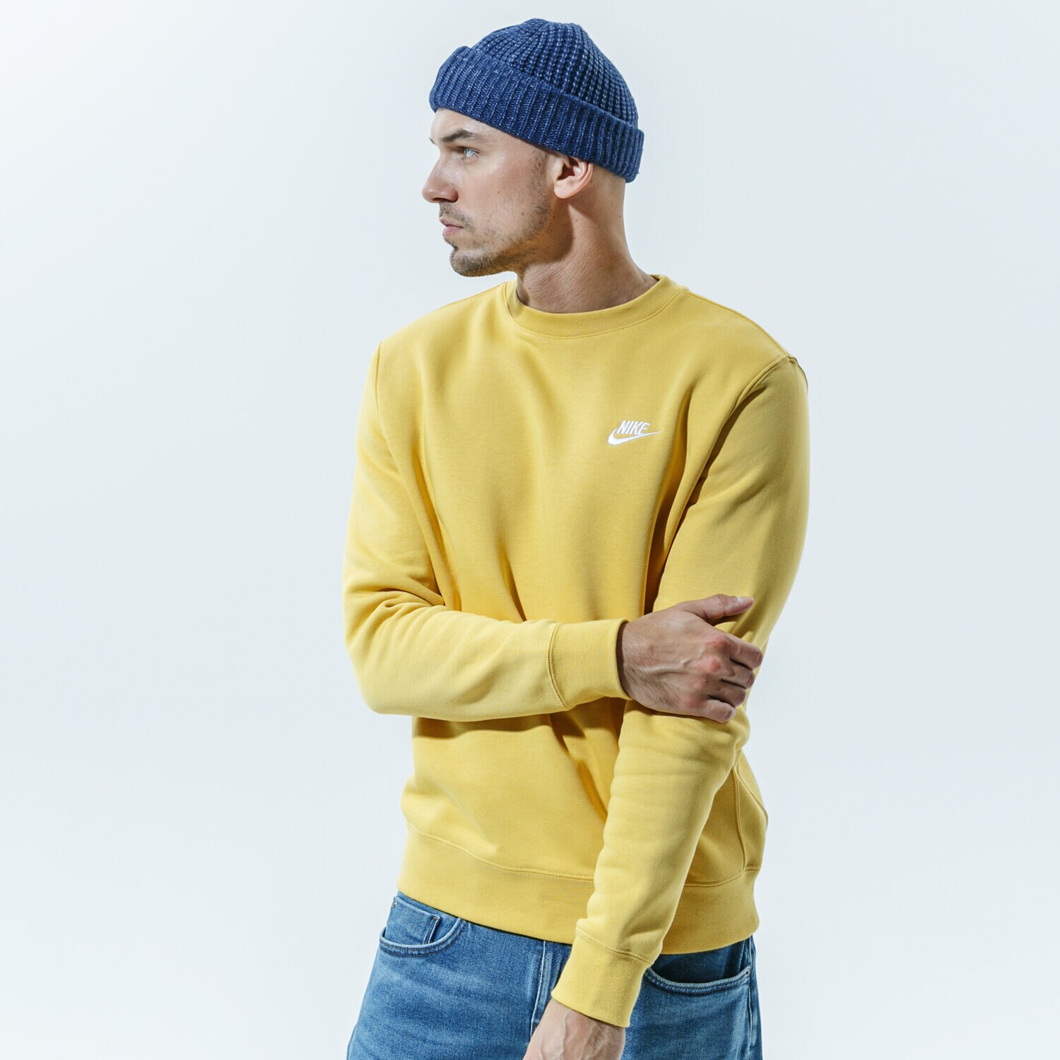 Bărbați bluză NIKE BLUZĂ SPORTSWEAR CLUB BV2662-761 Galben