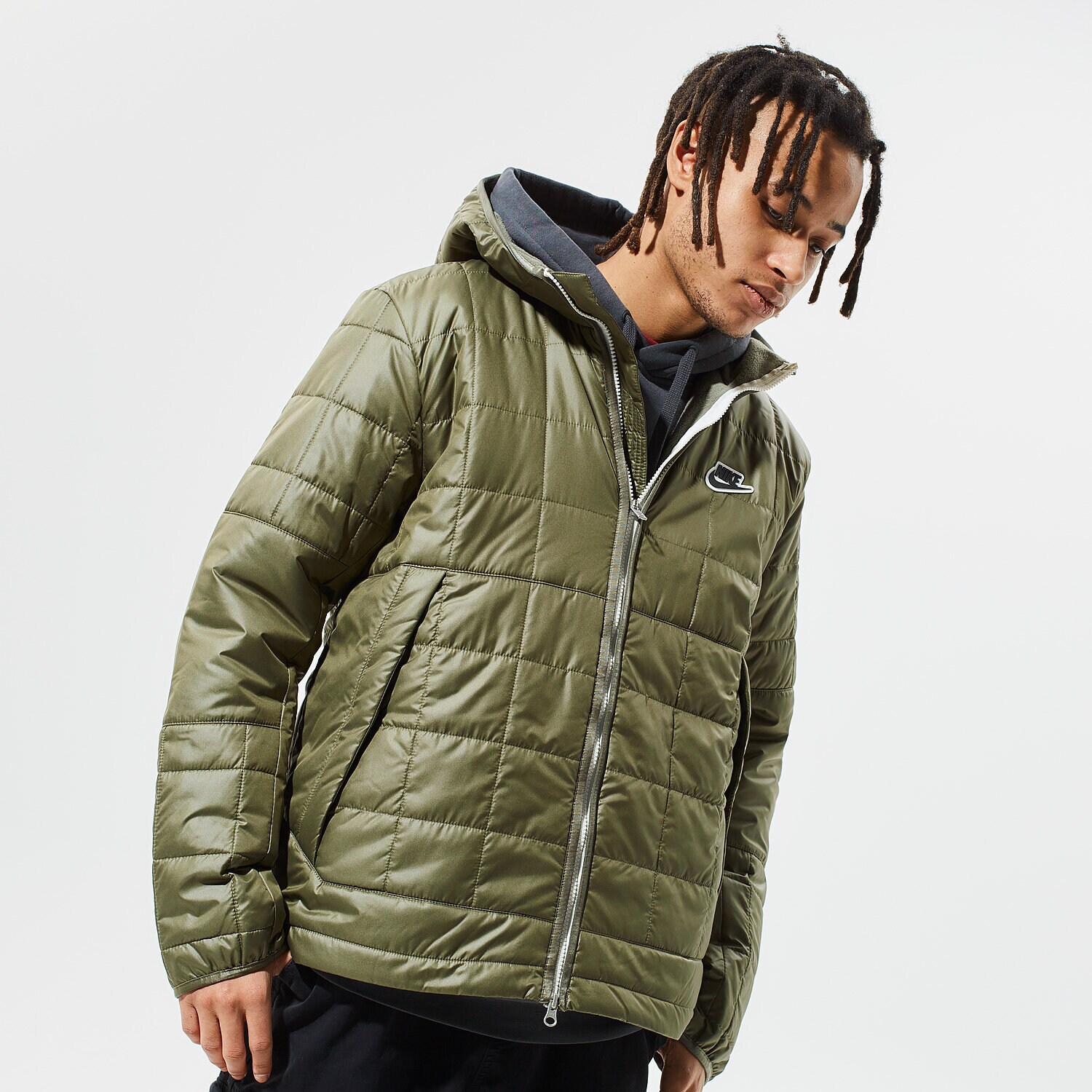 Bărbați eacă de iarnă NIKE JACHETĂ DE IARNĂ M NSW SYN FIL JKT FLEECE LND CU4422-380 Verde