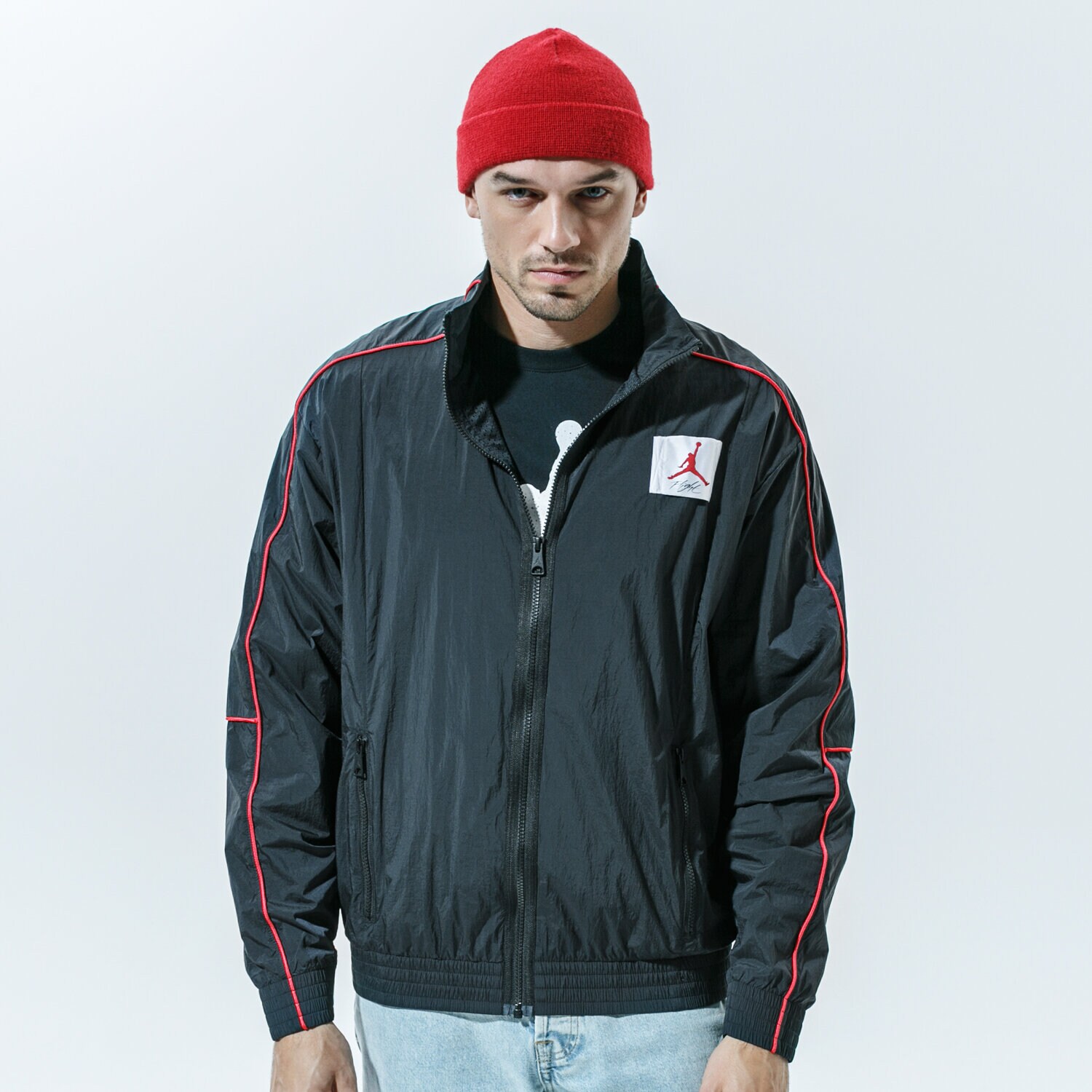Bărbați eacă de iarnă JORDAN JACHETĂ M J FLIGHT WARMUP JACKET CK6652-010 Negru