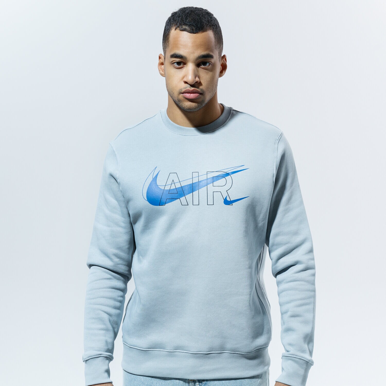 Bărbați bluză NIKE BLUZĂ M NSW CREW PRNT PACK BB DD9699-077 Gri