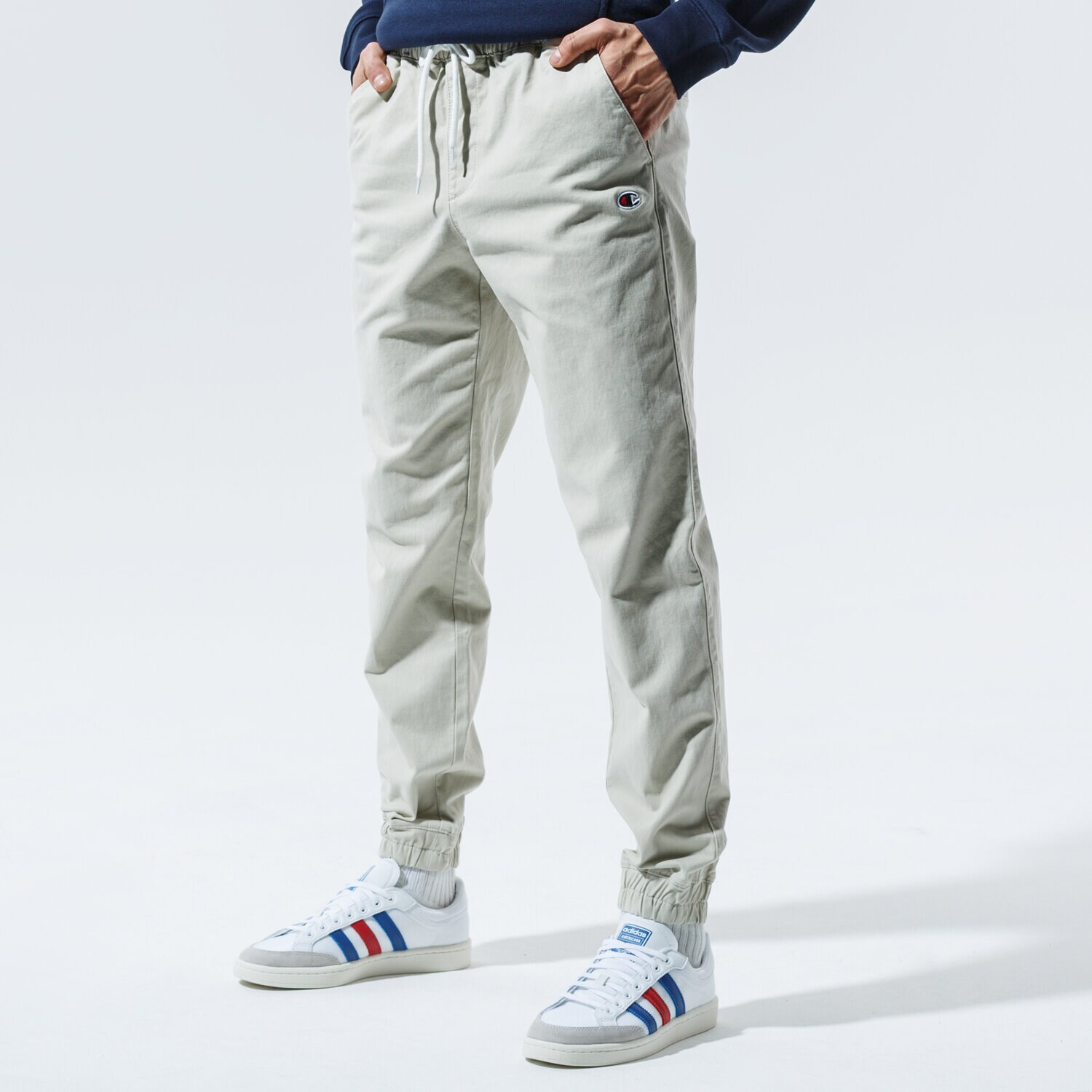 Bărbați pantaloni CHAMPION PANTALONI ELASTIC CUFF PANTS 215193MS022 Bej