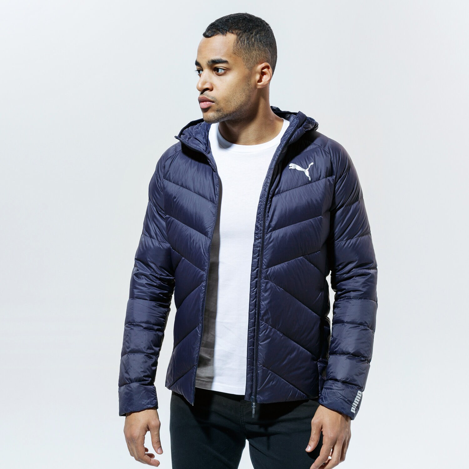 Bărbați eacă de iarnă PUMA JACHETĂ DE IARNĂ PWRWARM PACKLITE HD 600 DOWN JACKET 58220206 Bleumarin