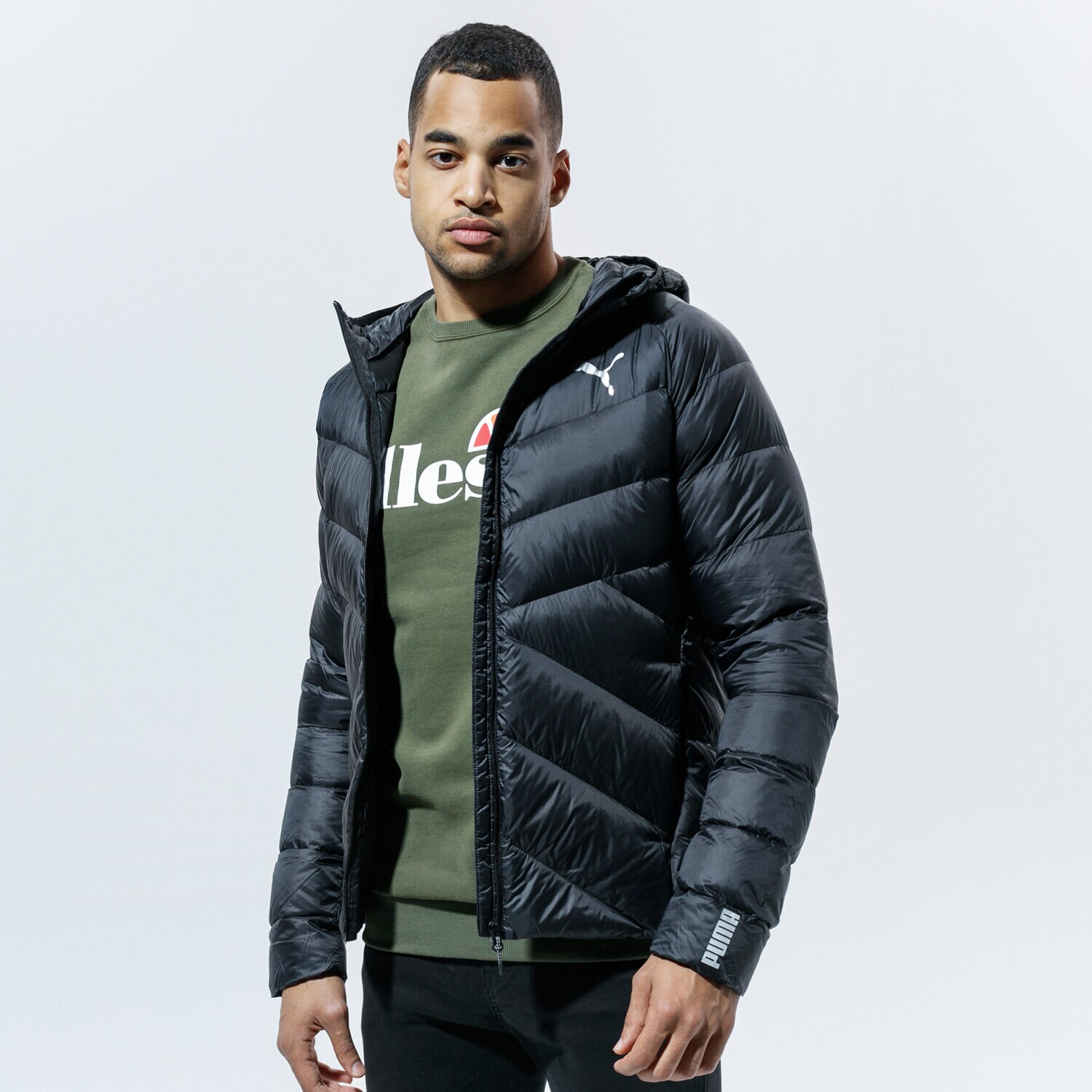 Bărbați eacă de iarnă PUMA JACHETĂ DE IARNĂ PWRWARM PACKLITE HD 600 DOWN JACKET 58220201 Negru