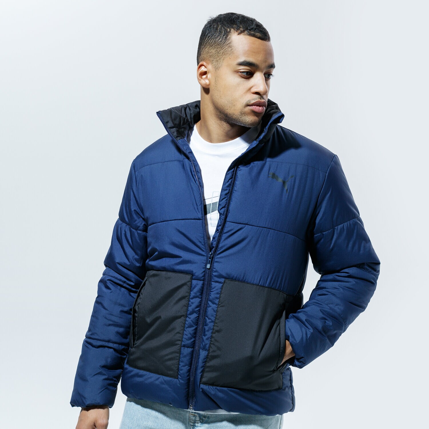 Bărbați eacă de iarnă PUMA JACHETĂ DE IARNĂ ESS+ PADDED JACKET 58212906 Bleumarin